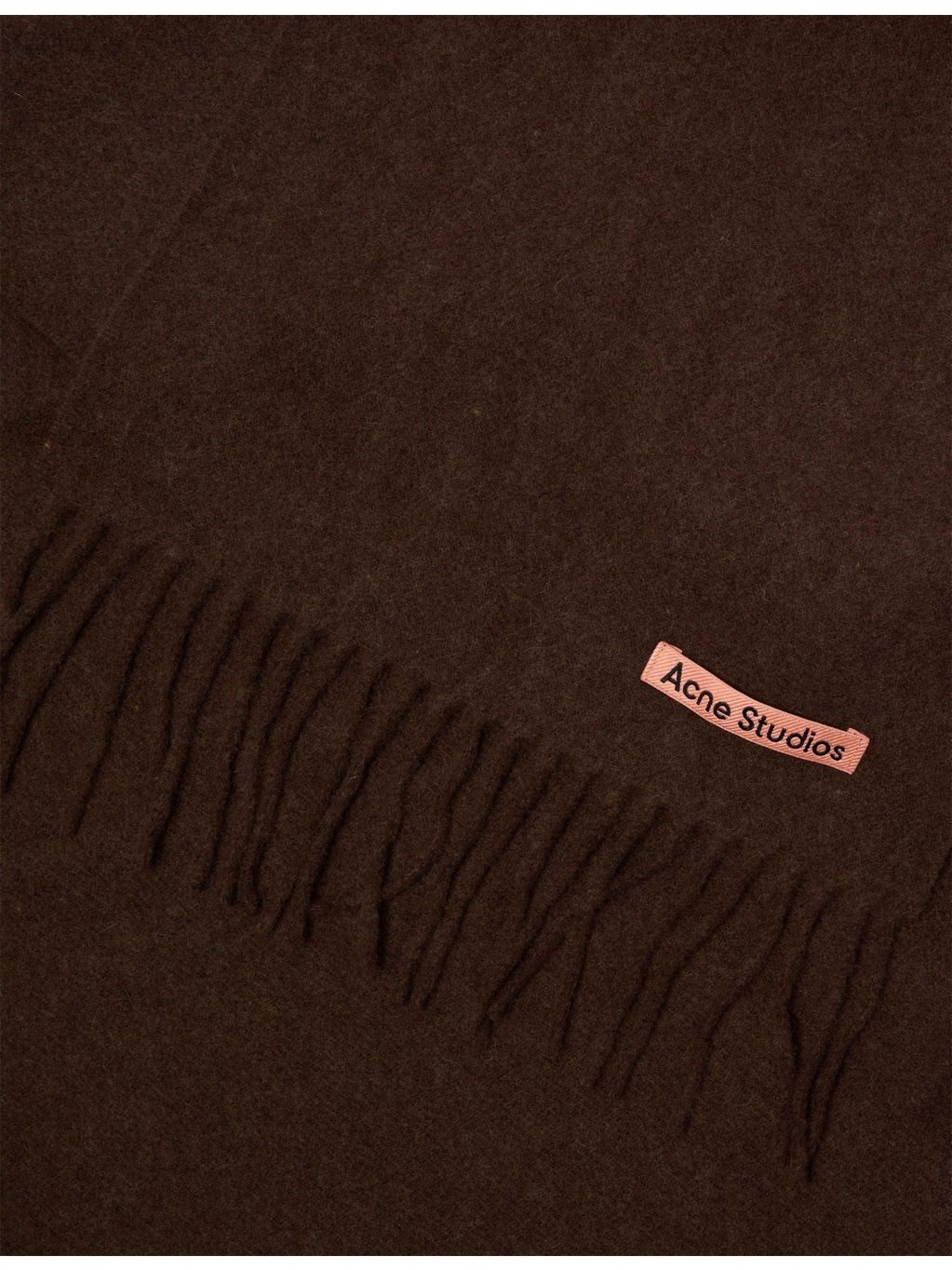 Logo-Patch Fringe Wool Scarf - 2