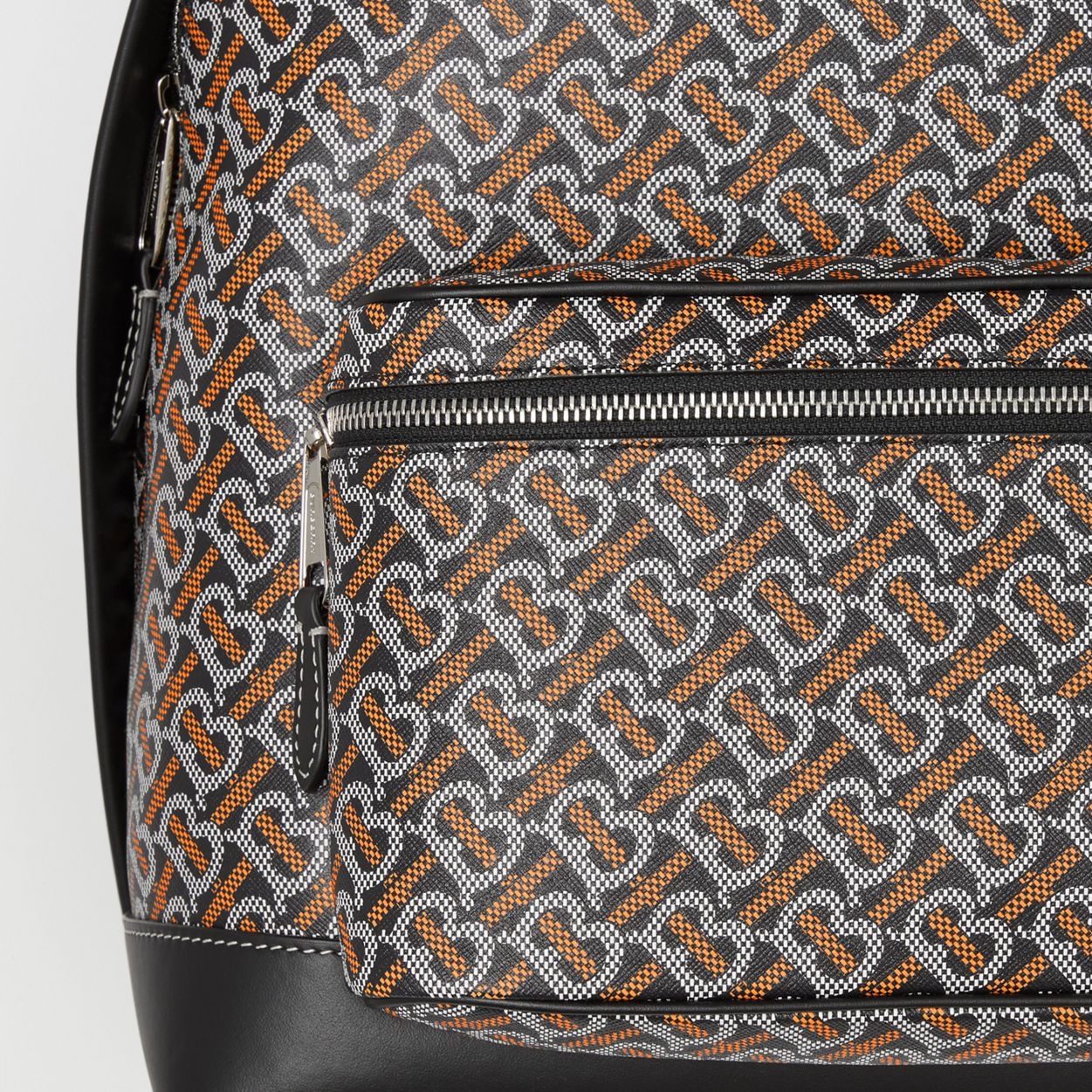 Monogram Print and Leather Backpack - 2