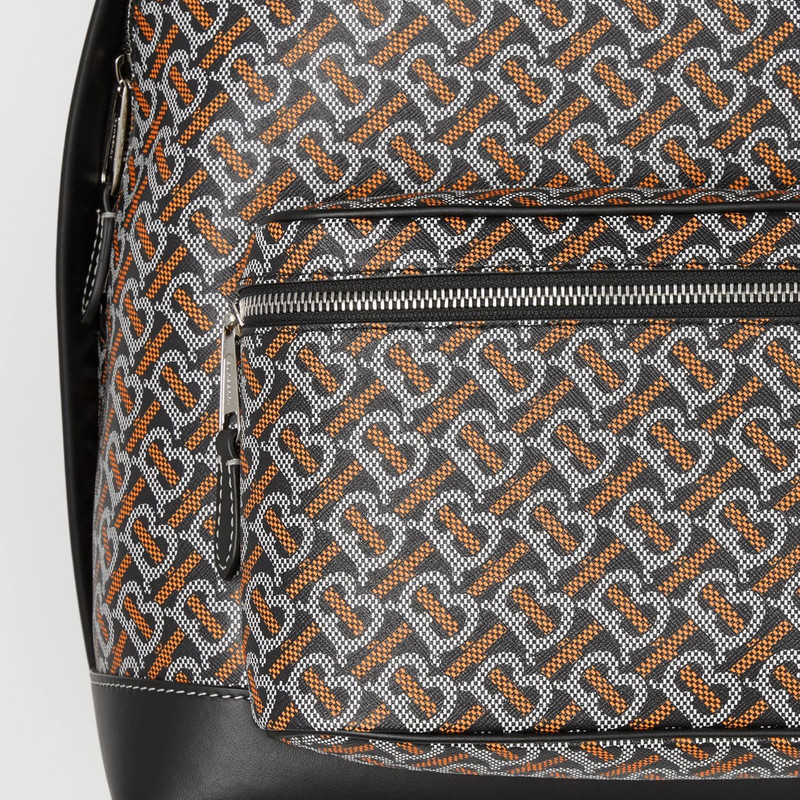 Monogram Print and Leather Backpack 2