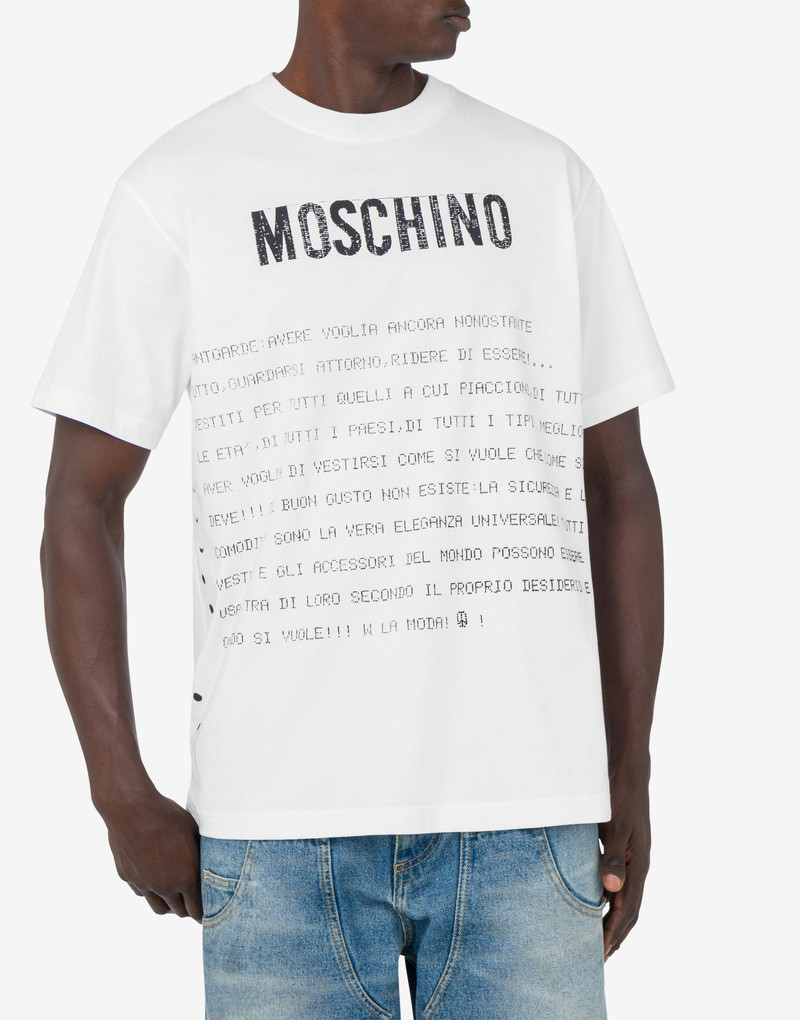 Moschino T-SHIRT MESSAGE PRINT outlook