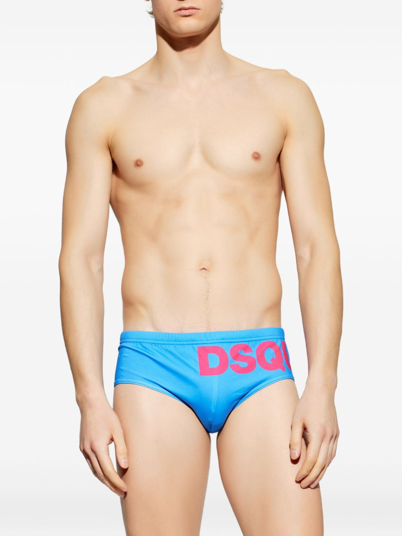 DSQUARED2 logo-print swimming trunks outlook