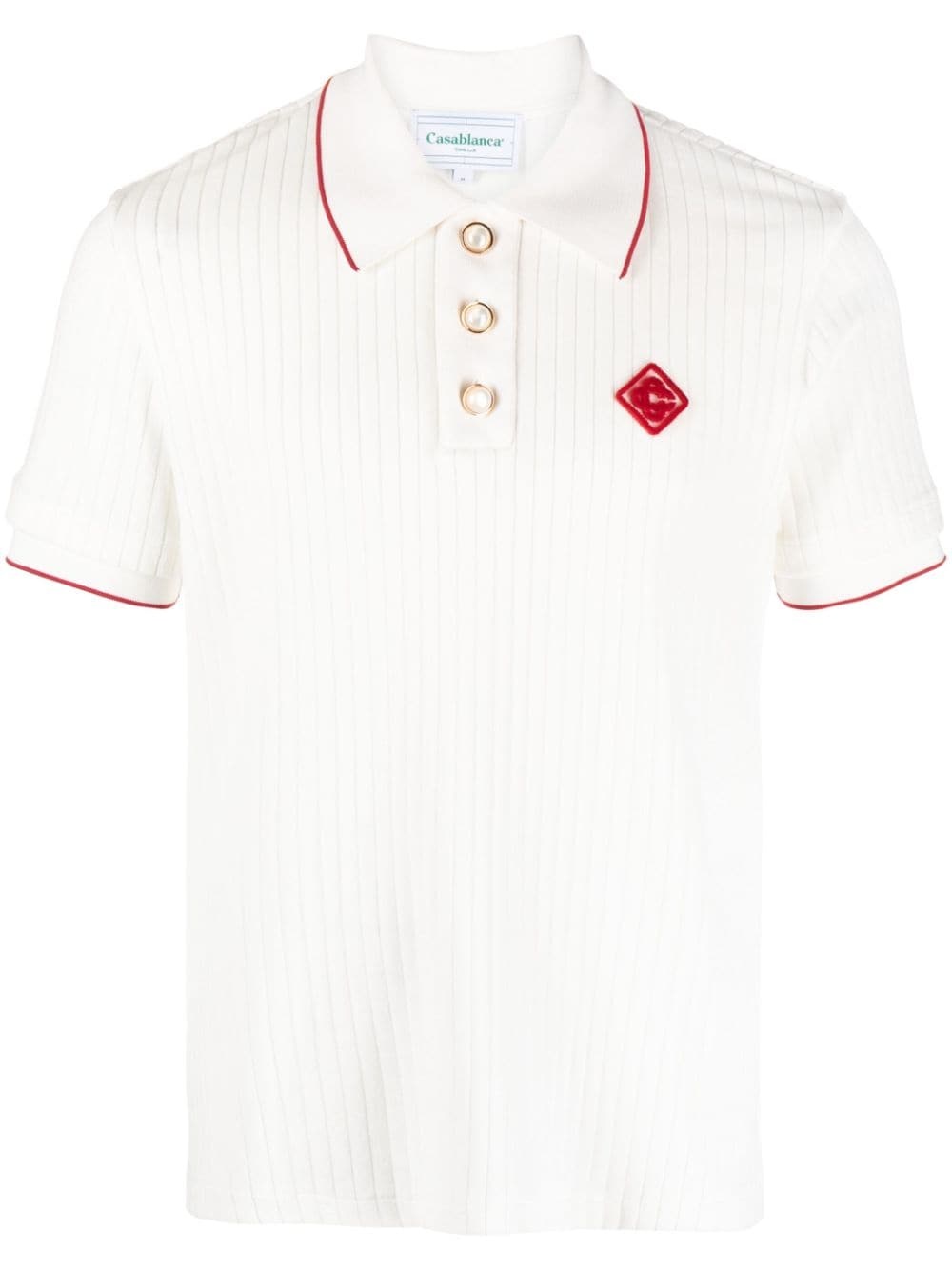 knitted polo top - 1
