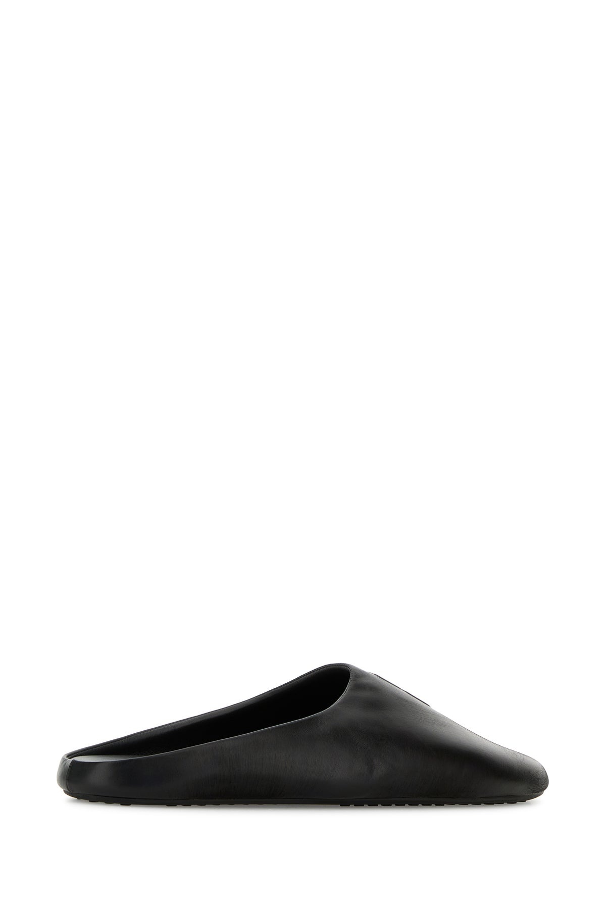 Black leather Château slippers - 3