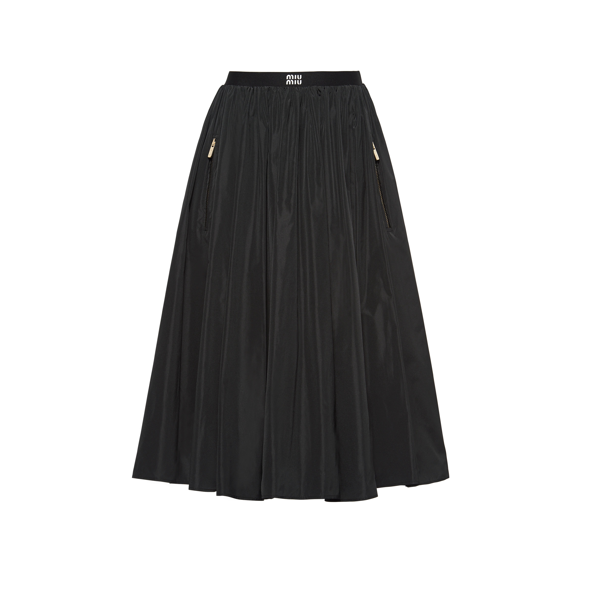 Miu Miu Full technical silk skirt | miumiu | REVERSIBLE