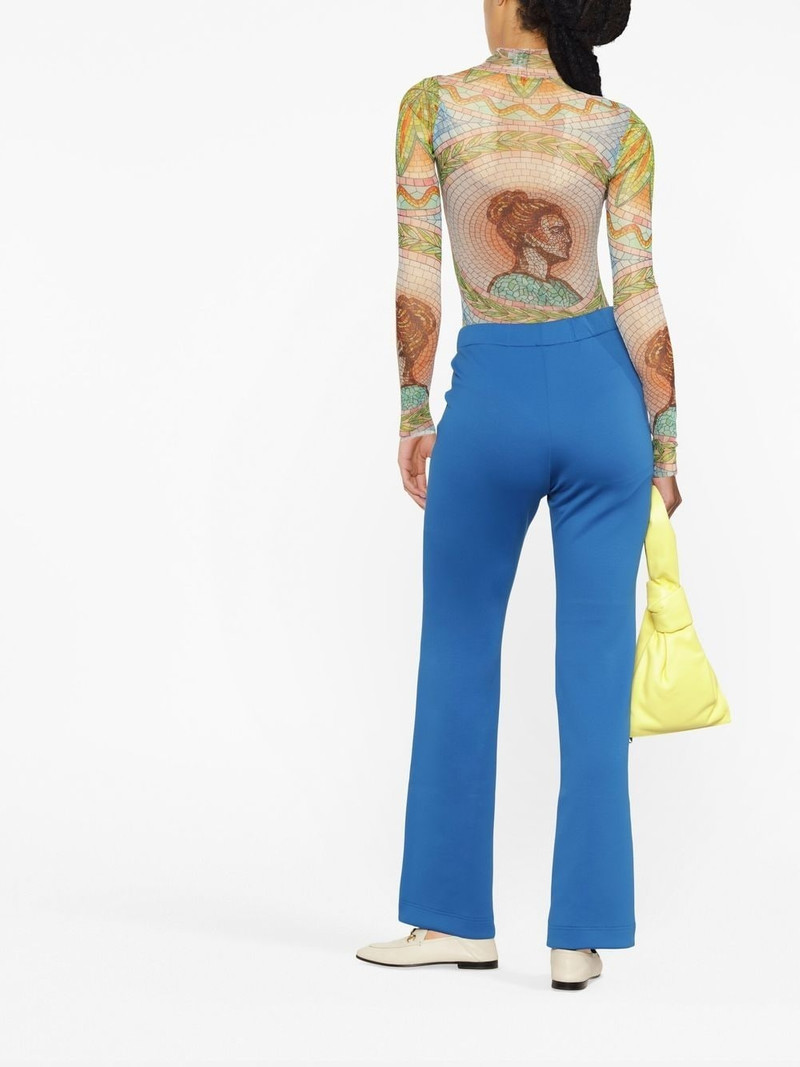 logo-charm flared trousers 4