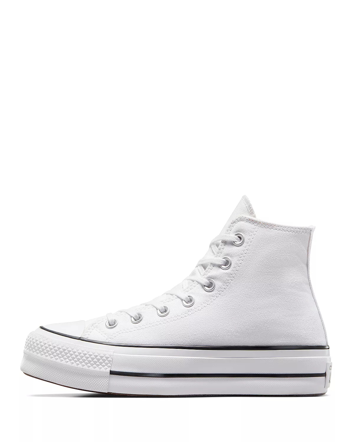 Women's Chuck Taylor All Star Hi Top Black & White Platform Sneakers - 5