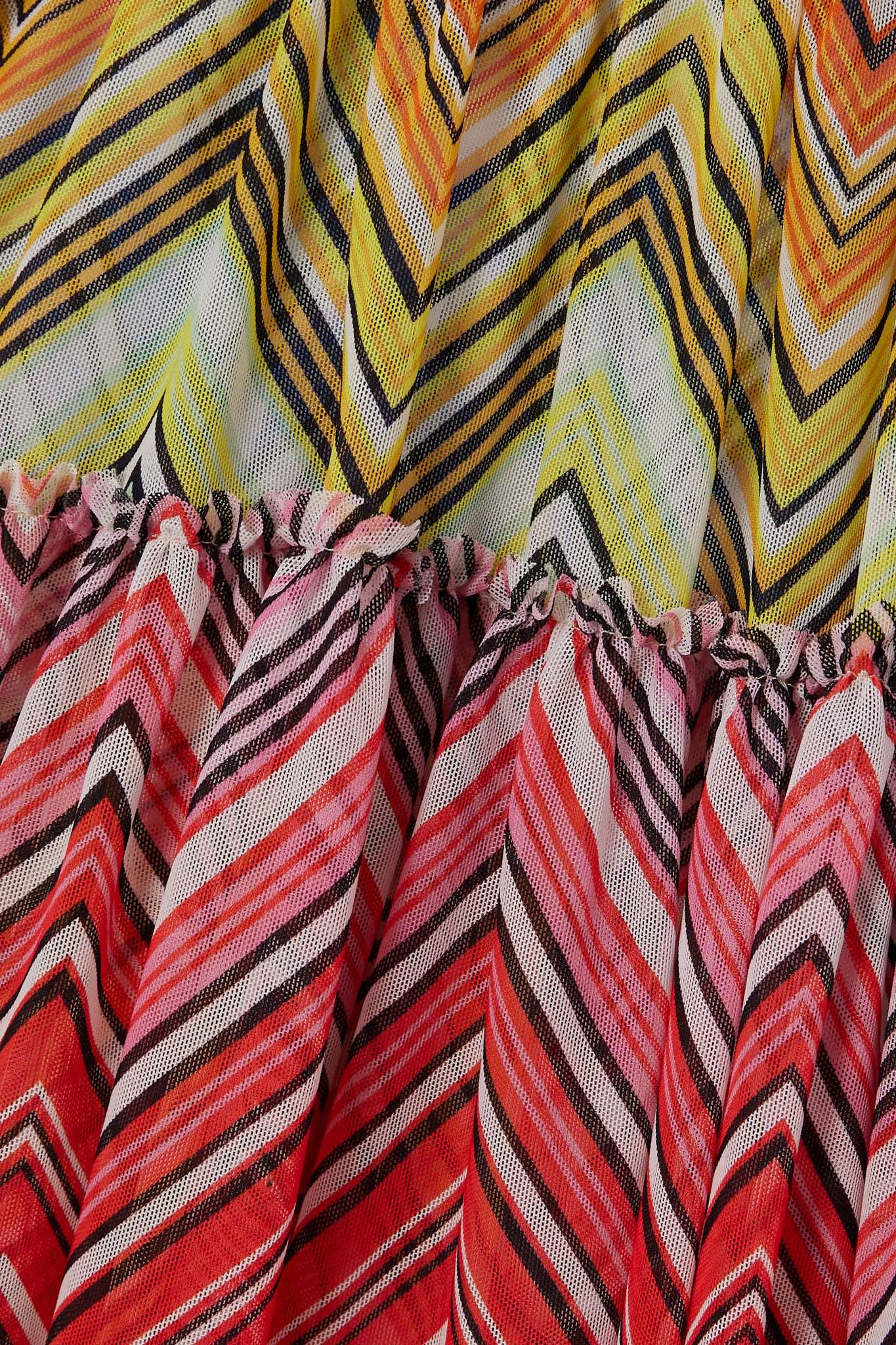 Mare tiered striped mesh maxi dress - 4