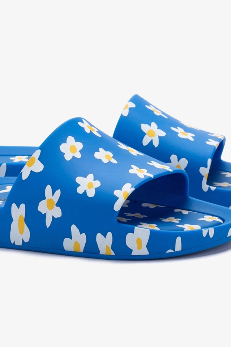 Melissa x Larroudé Pool Slide in Blue Floral Rubber 4