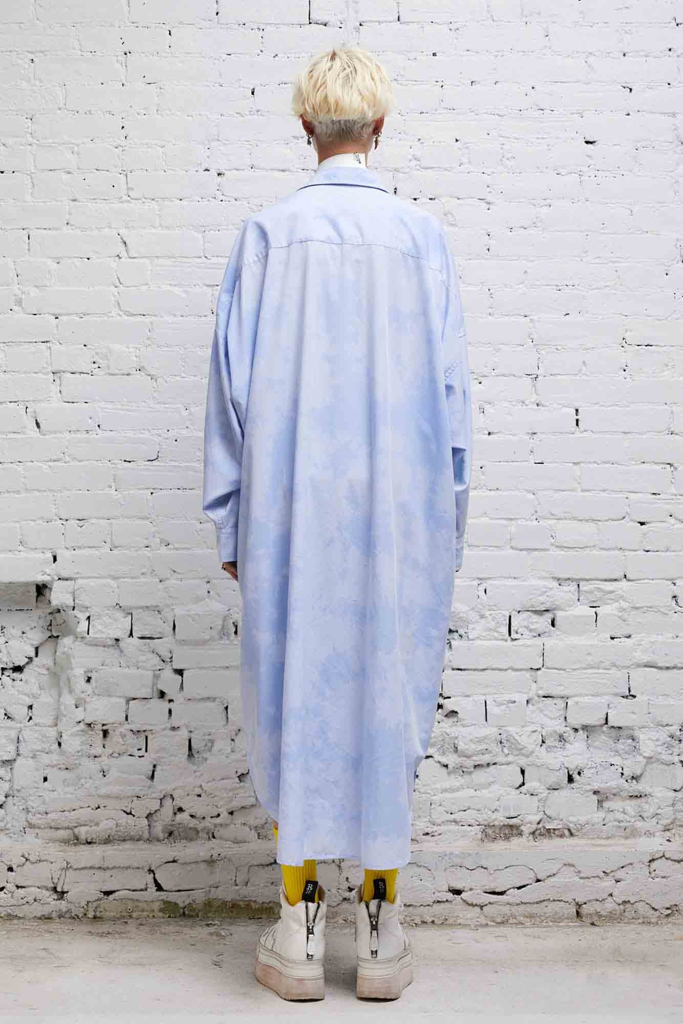 JUMBO SHIRTDRESS - CLOUDY BLUE - 5