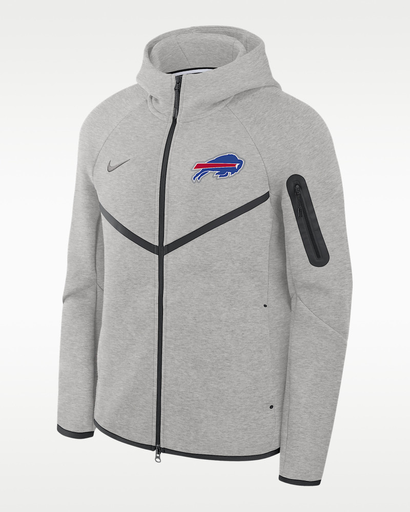 Buffalo Bills Tech Fleece Windrunner Men's Nike NFL Full-Zip Hooded Jacket 1
