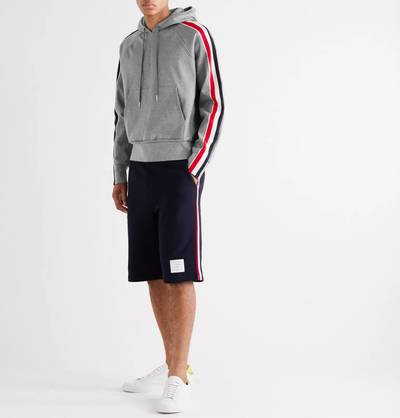 Thom Browne Striped Cotton-Jersey Hoodie outlook