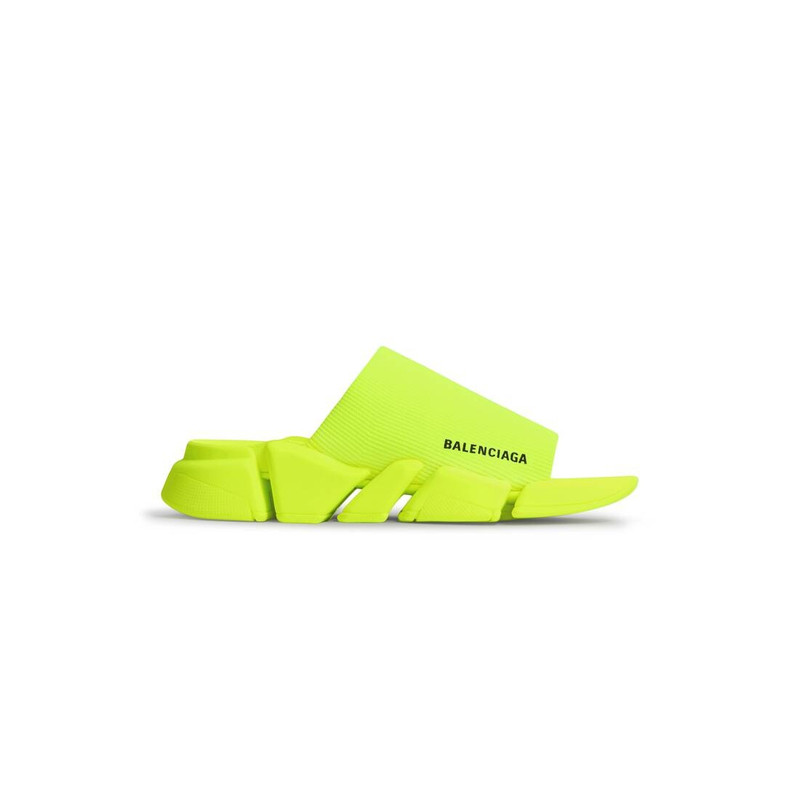 Men's Speed 2.0 Recycled Knit Slide Sandal in Fluo Yellow 1