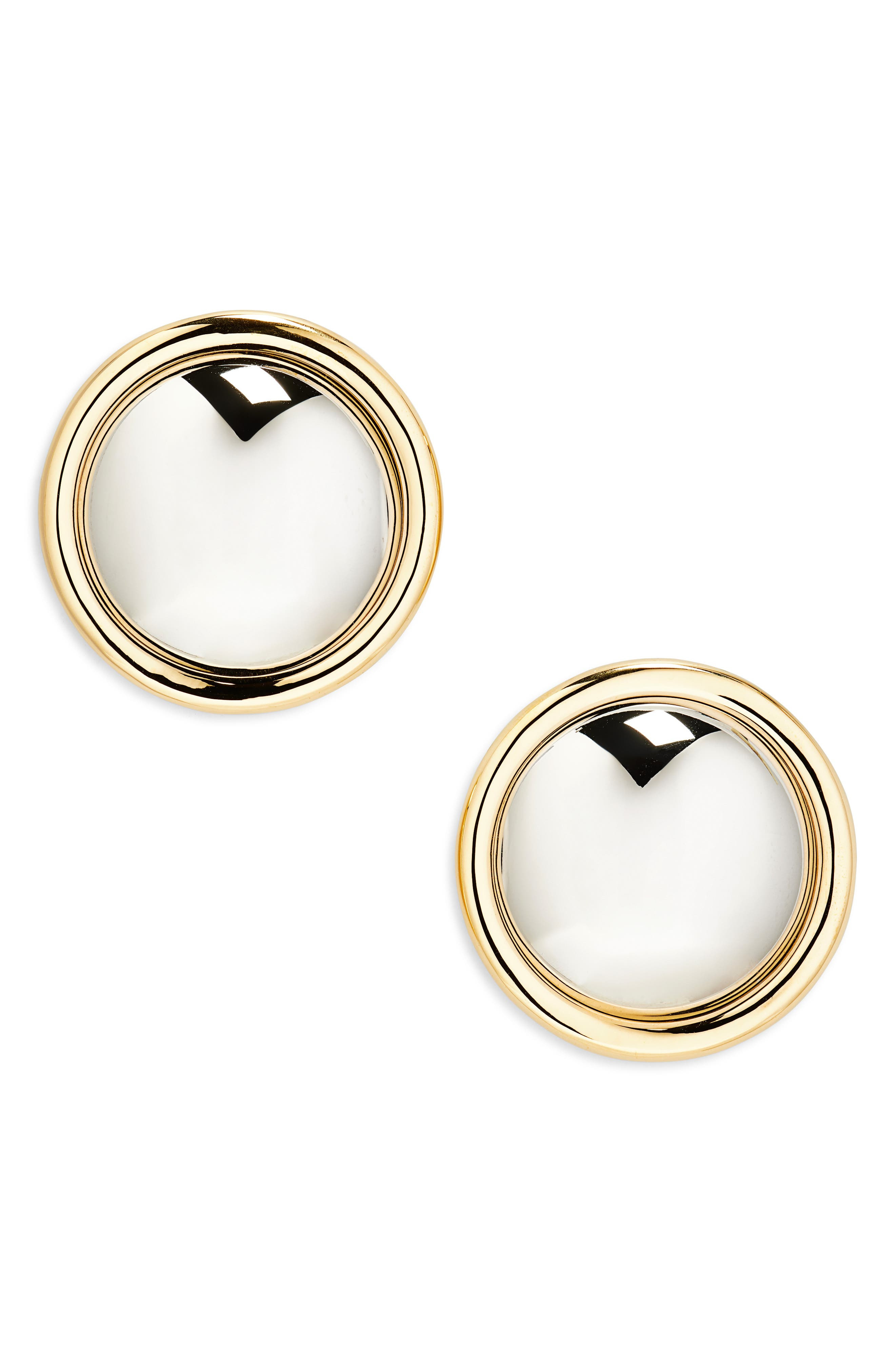 Jacquemus Round Drop Earrings in Silver /Gold 979 at Nordstrom - 1