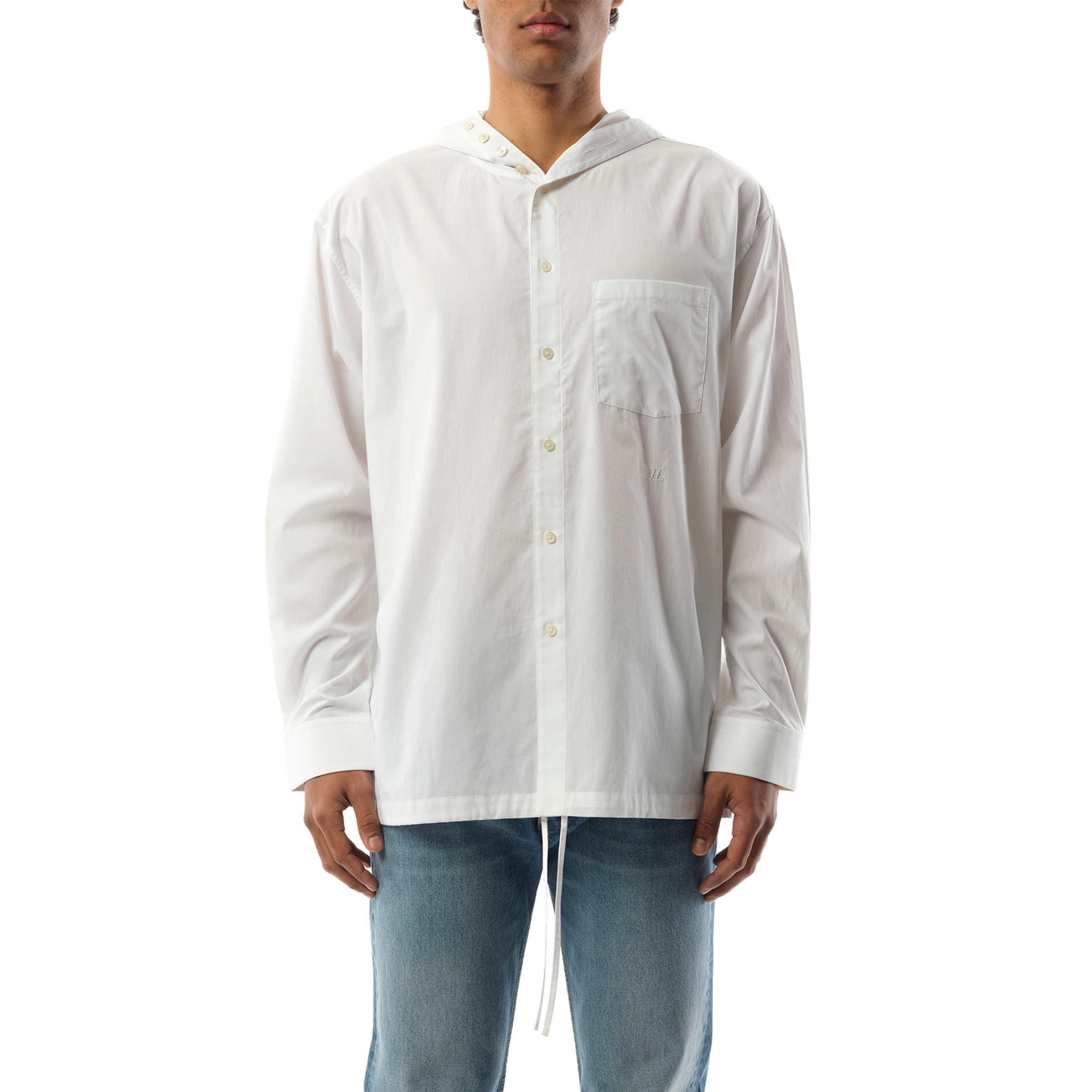 Hoodie Shirt in White - 1