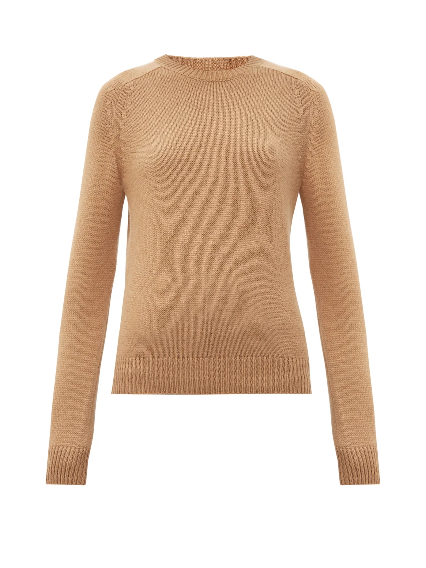 Round-neck camel-hair sweater - 1