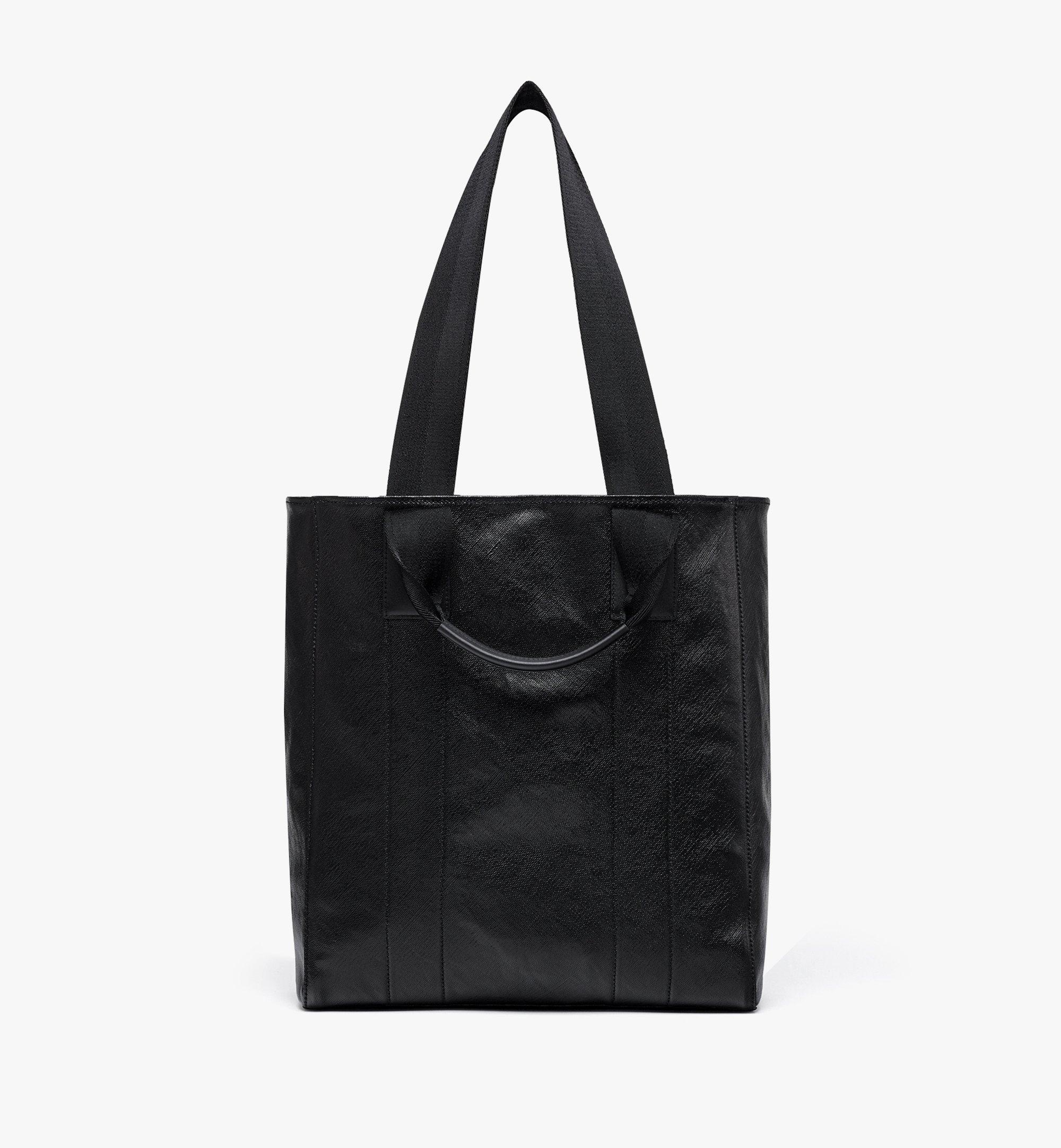Reversible Diamond Tote in Canvas Leather Mix - 5