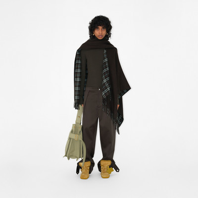 Burberry Check Wool Reversible Cape outlook