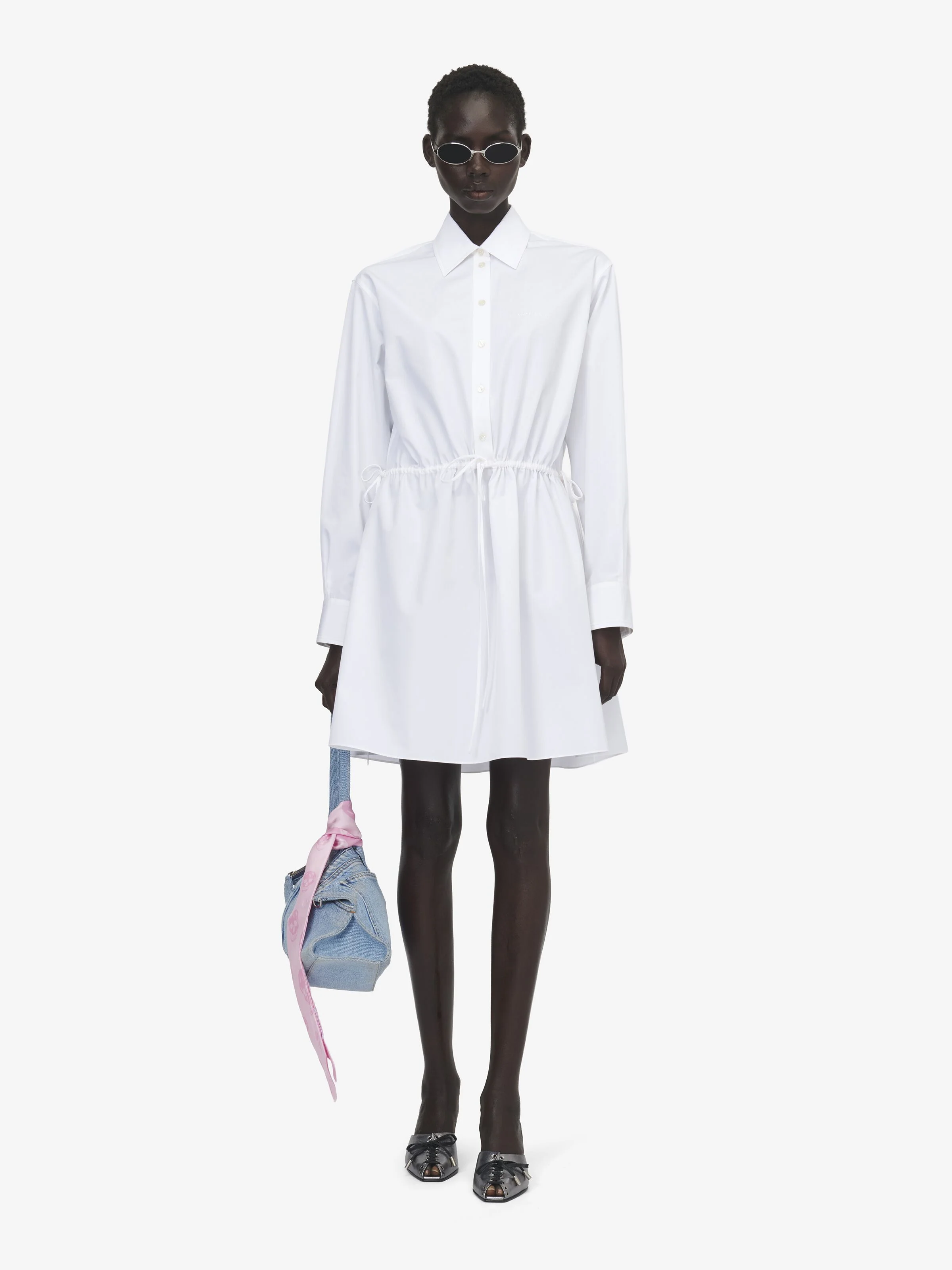Tie Detail Shirt Dress - 1