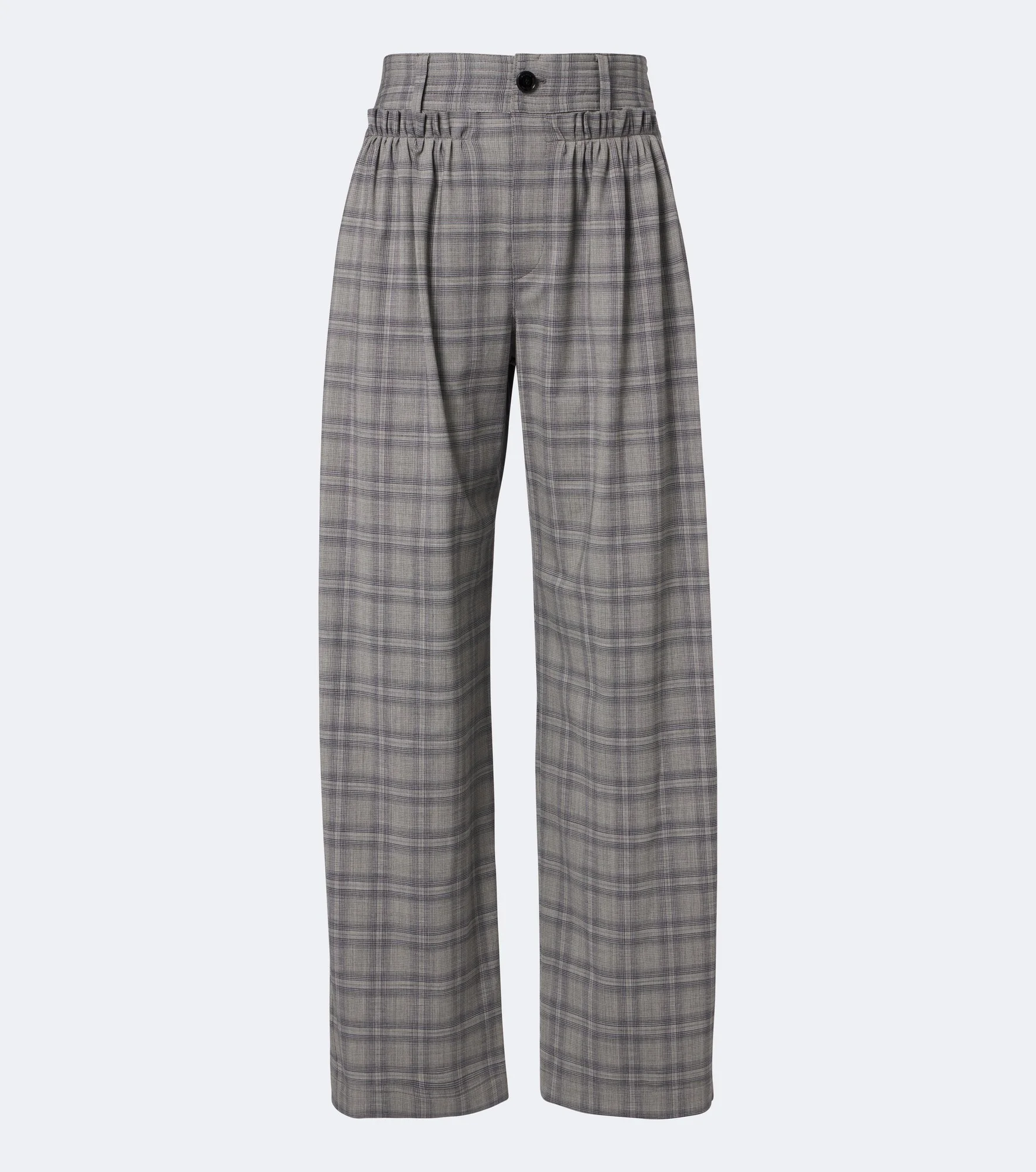 Mayera checked wool-blend wide-leg pants - 1