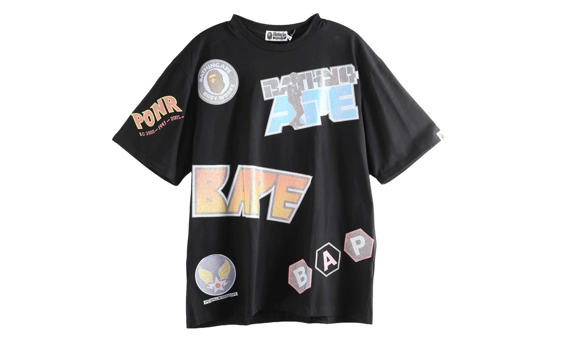 Multi Archive Motif Relaxed Fit Tee "Black" 1M30109005 BLK - 1