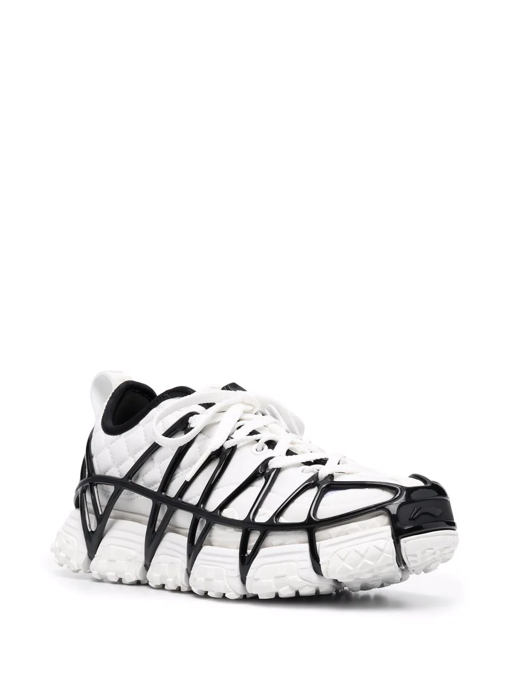 two-tone low-top sneakers - 2