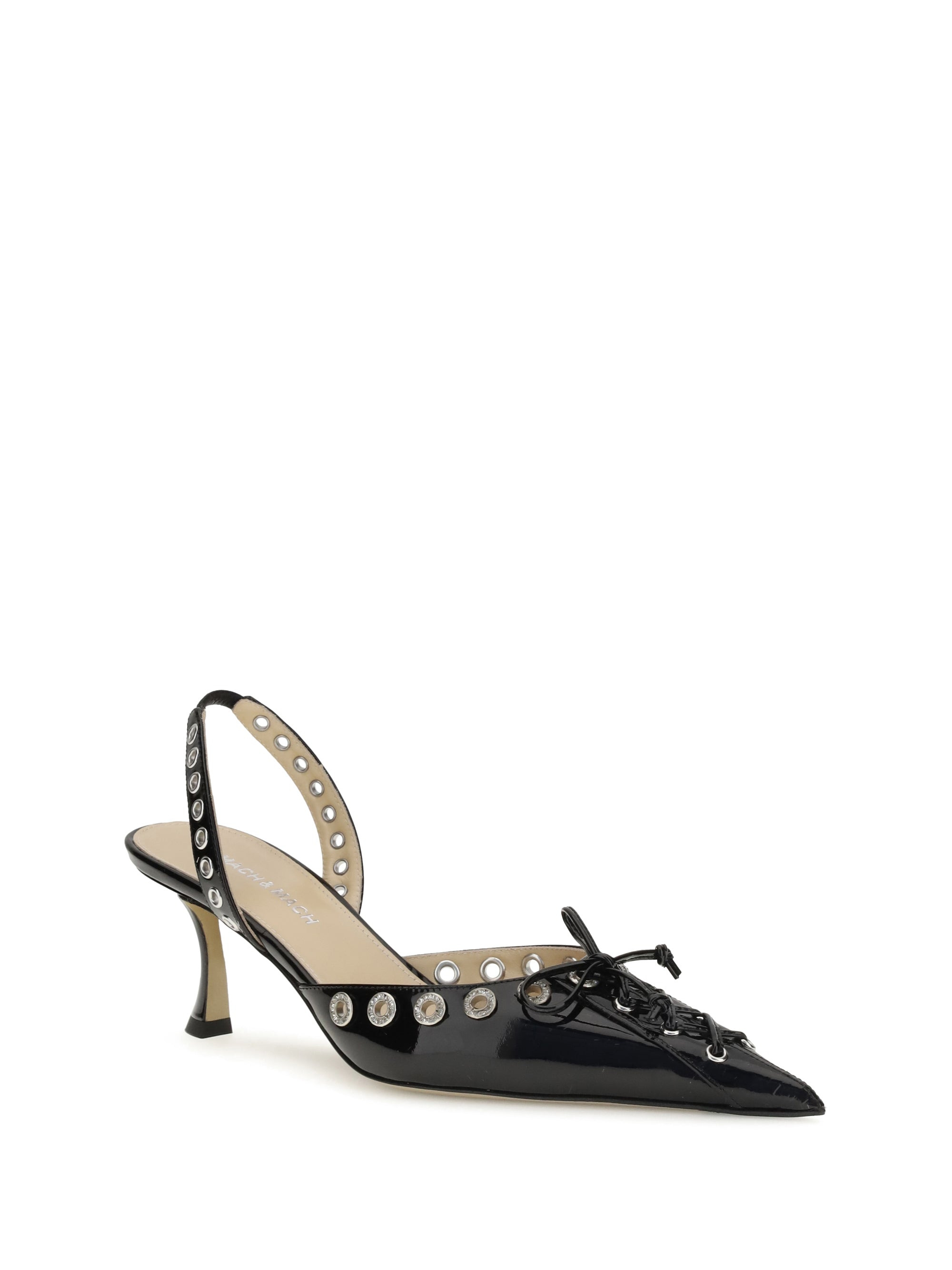 Mach & Mach Women Crystalized Corset Pointed Toe Slingback - 2