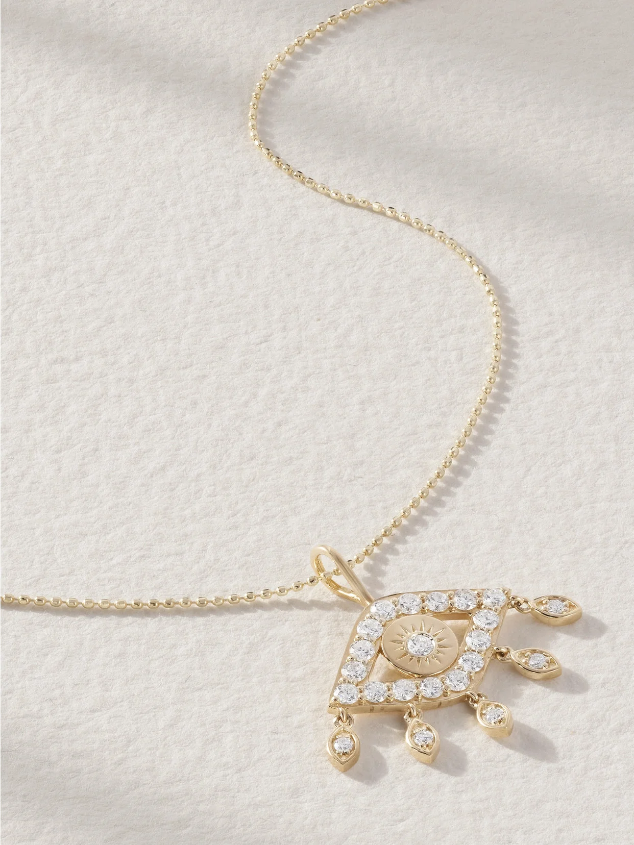 14-karat Gold Diamond Necklace - 1