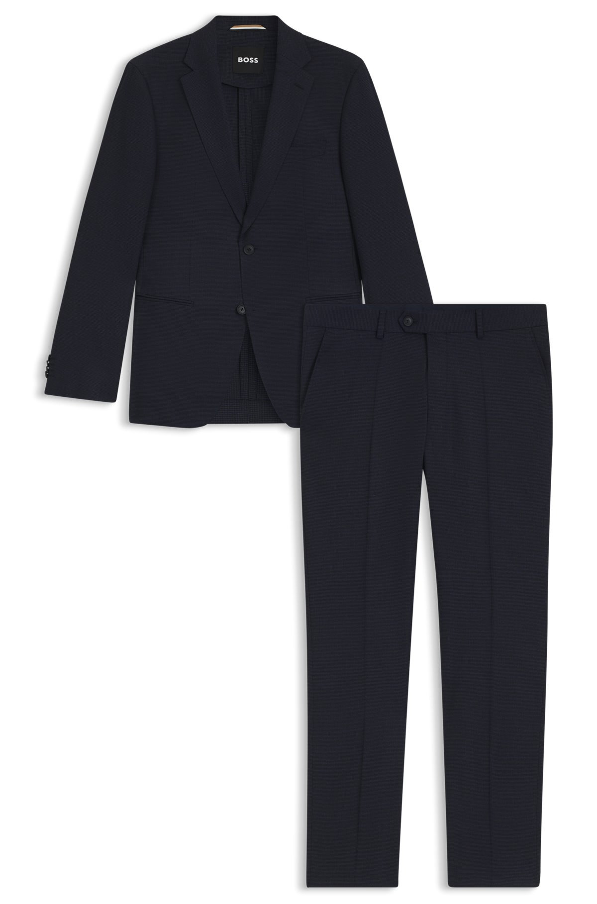 EXTRA-SLIM-FIT SUIT IN A MICRO-PATTERN WOOL BLEND - 8