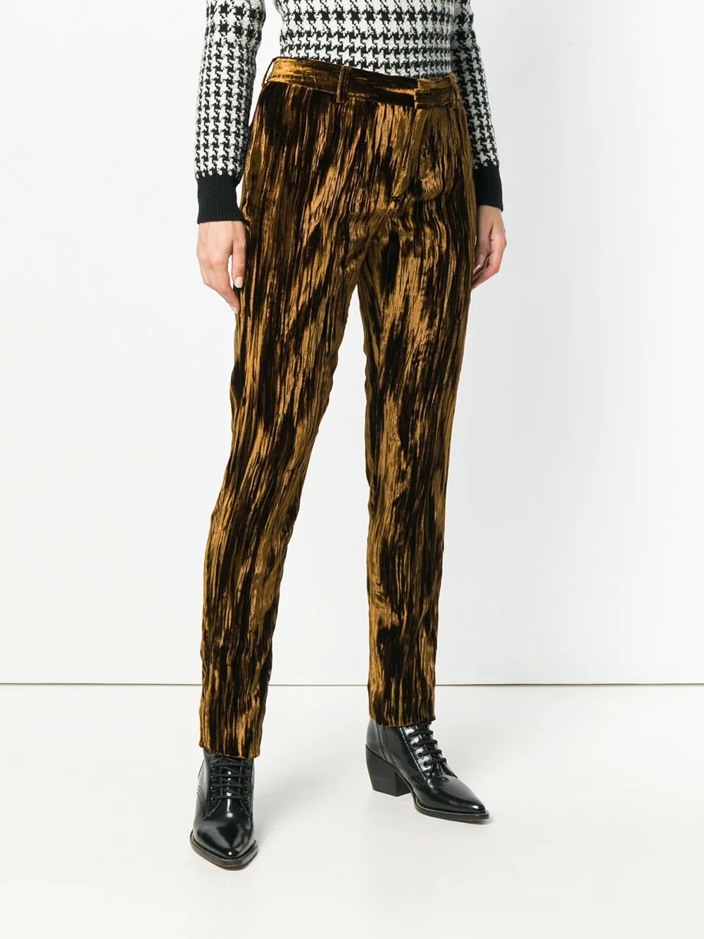 slim high-waist trousers - 3