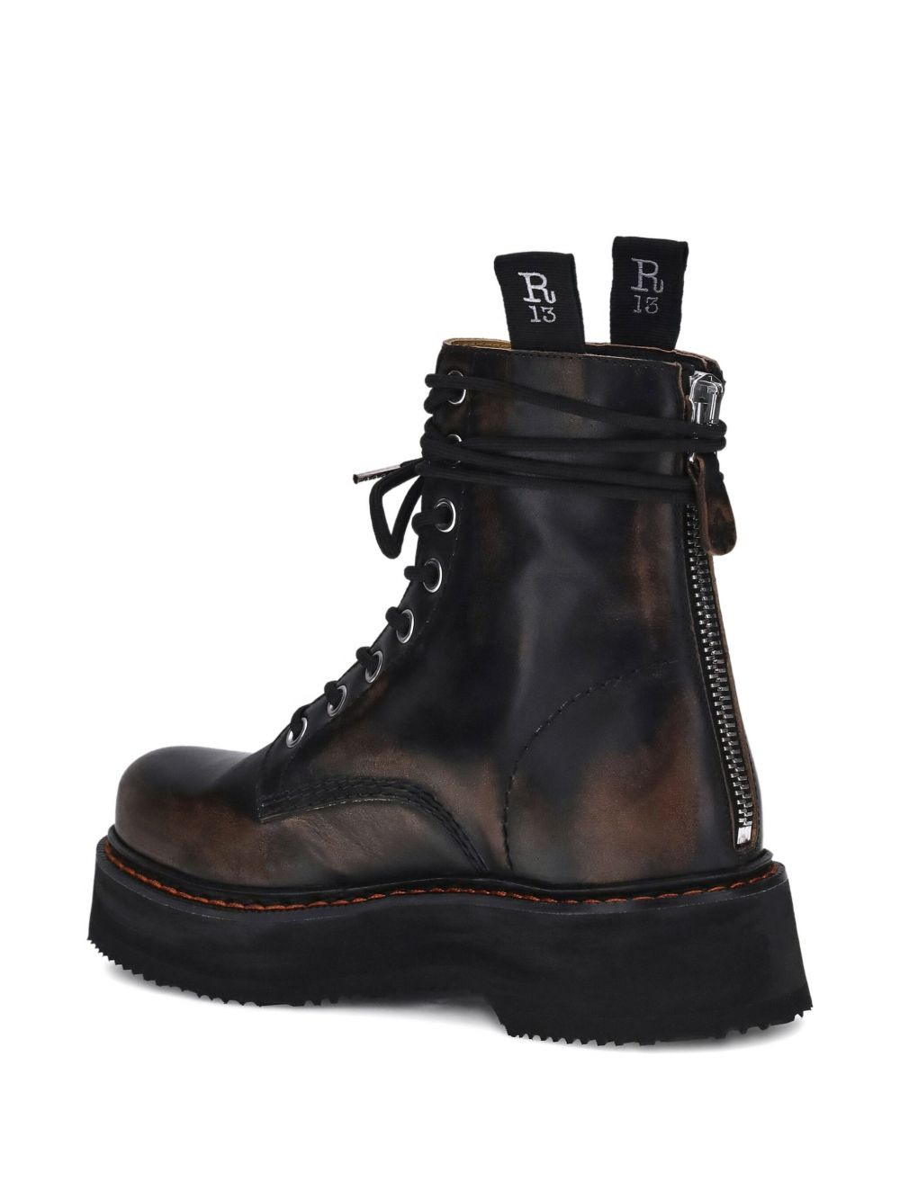 lace-up platform boots - 4