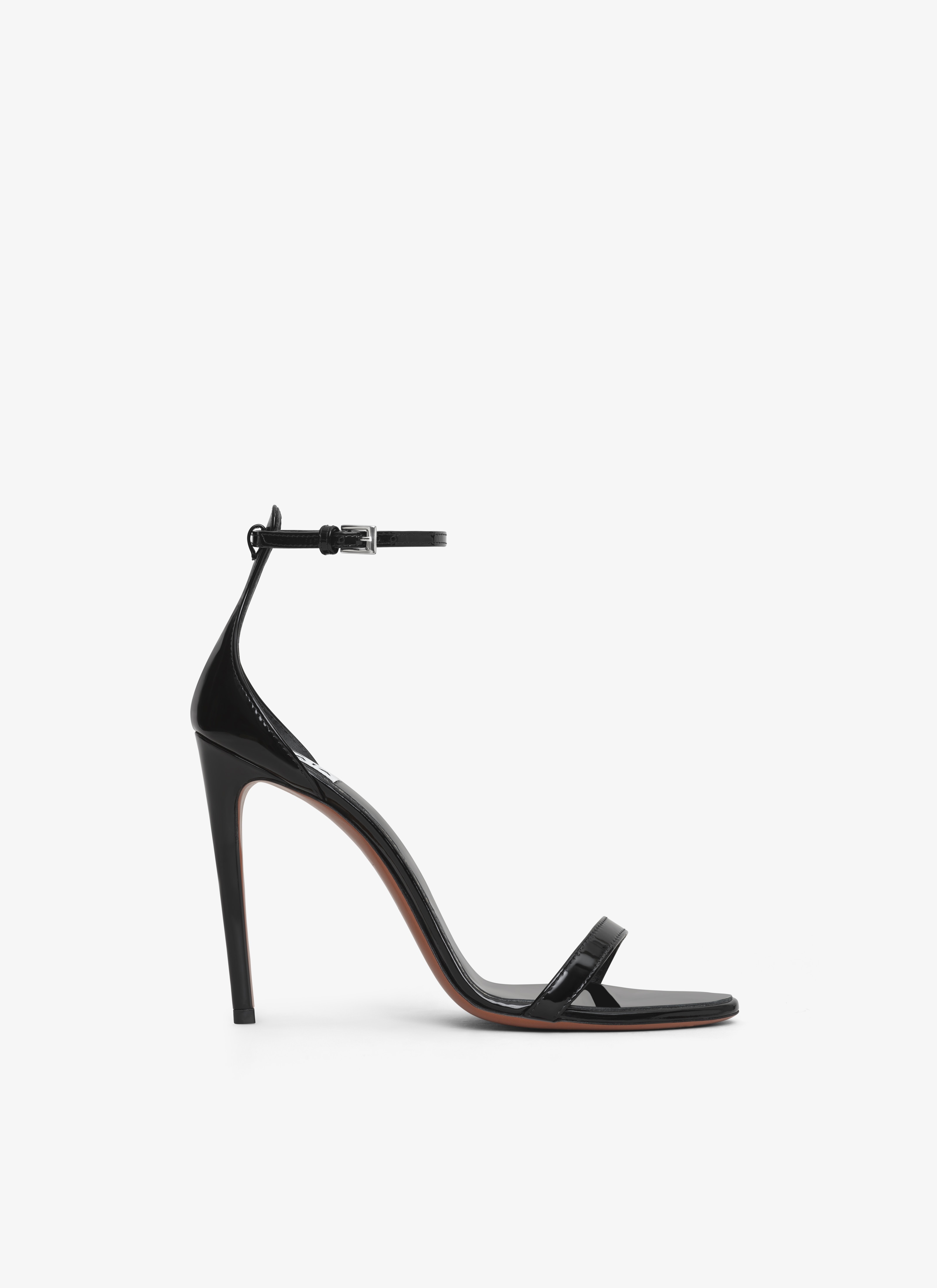 HIGH SANDALS IN PATENT CALFSKIN - 1