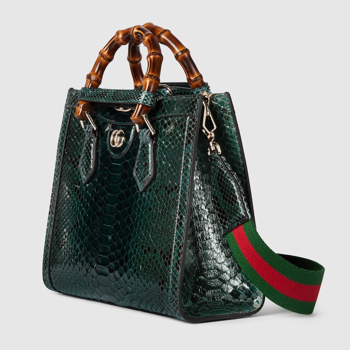 Gucci Diana small python tote bag - 2
