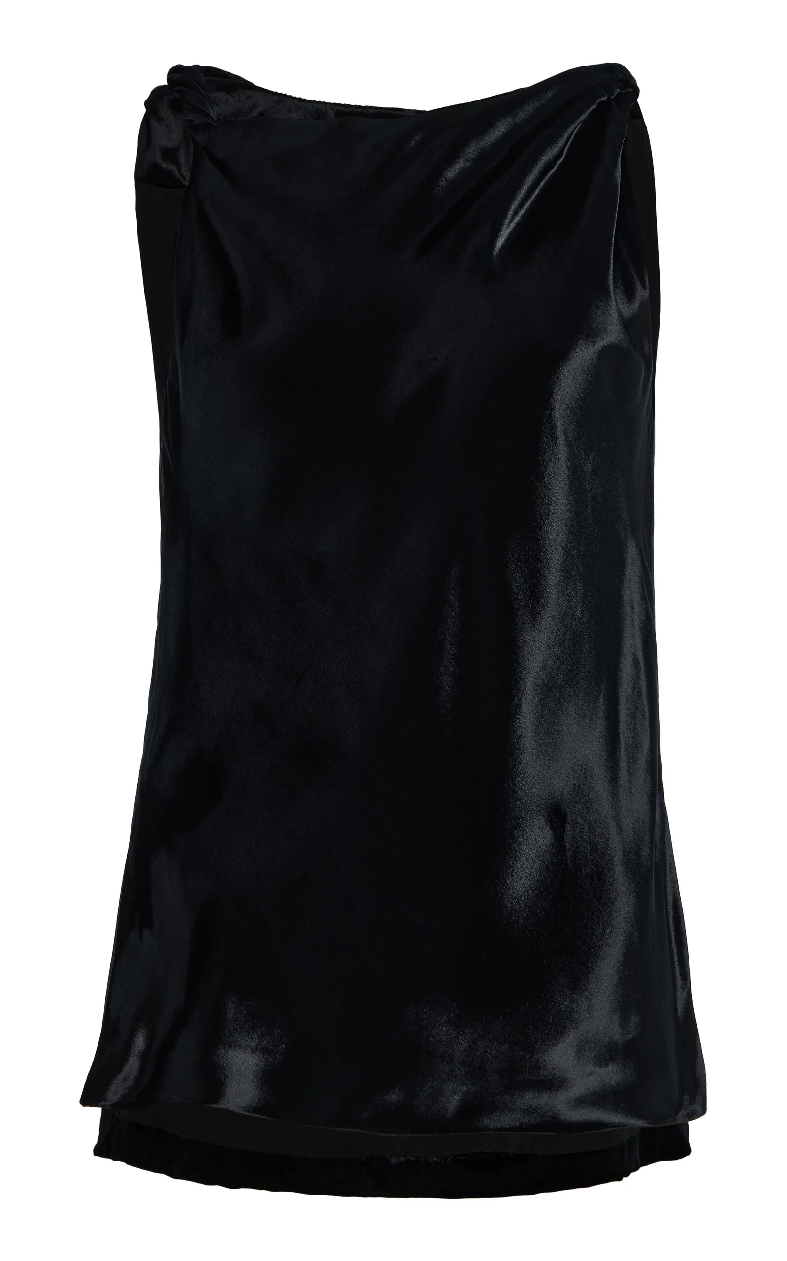 Selima Twisted Velvet Top black - 1