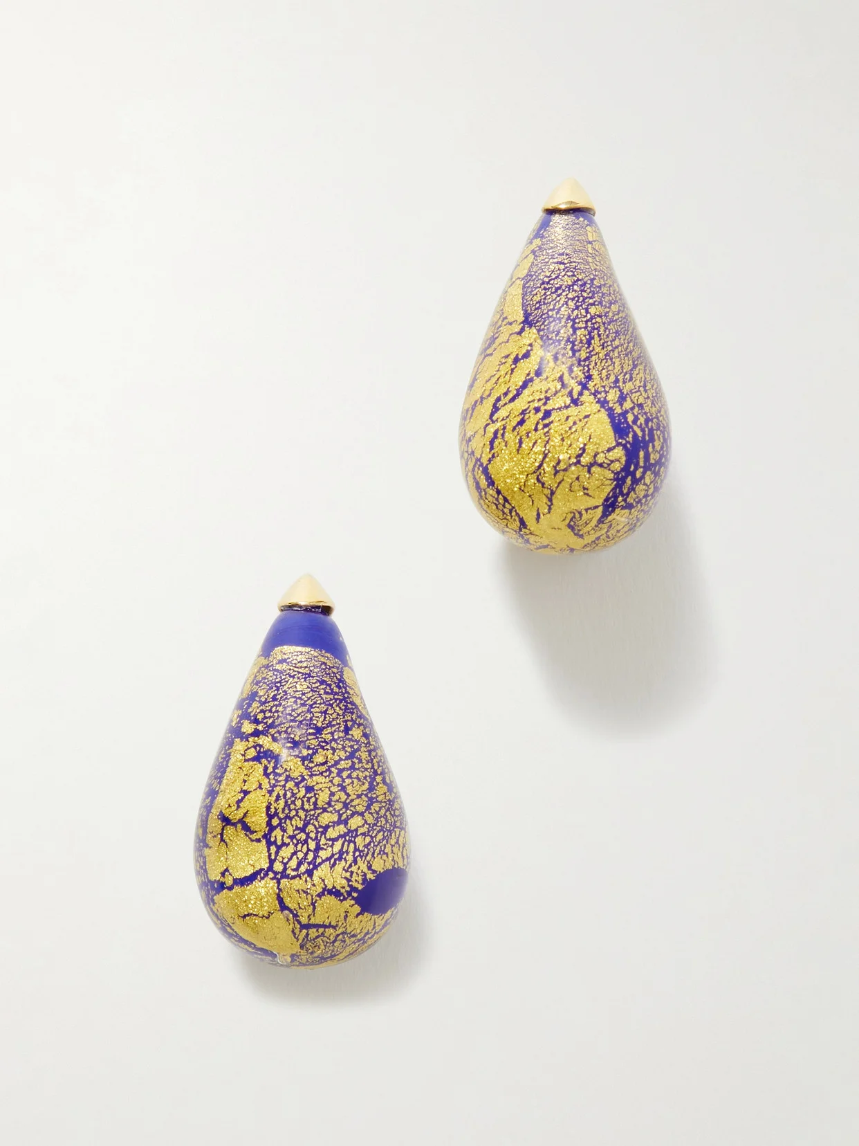 Resin And Gold-tone Earrings - 1