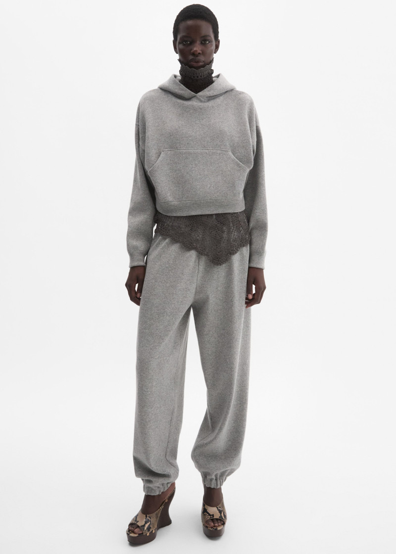 MAGDA BUTRYM Cashmere and cotton hoodie in grey outlook