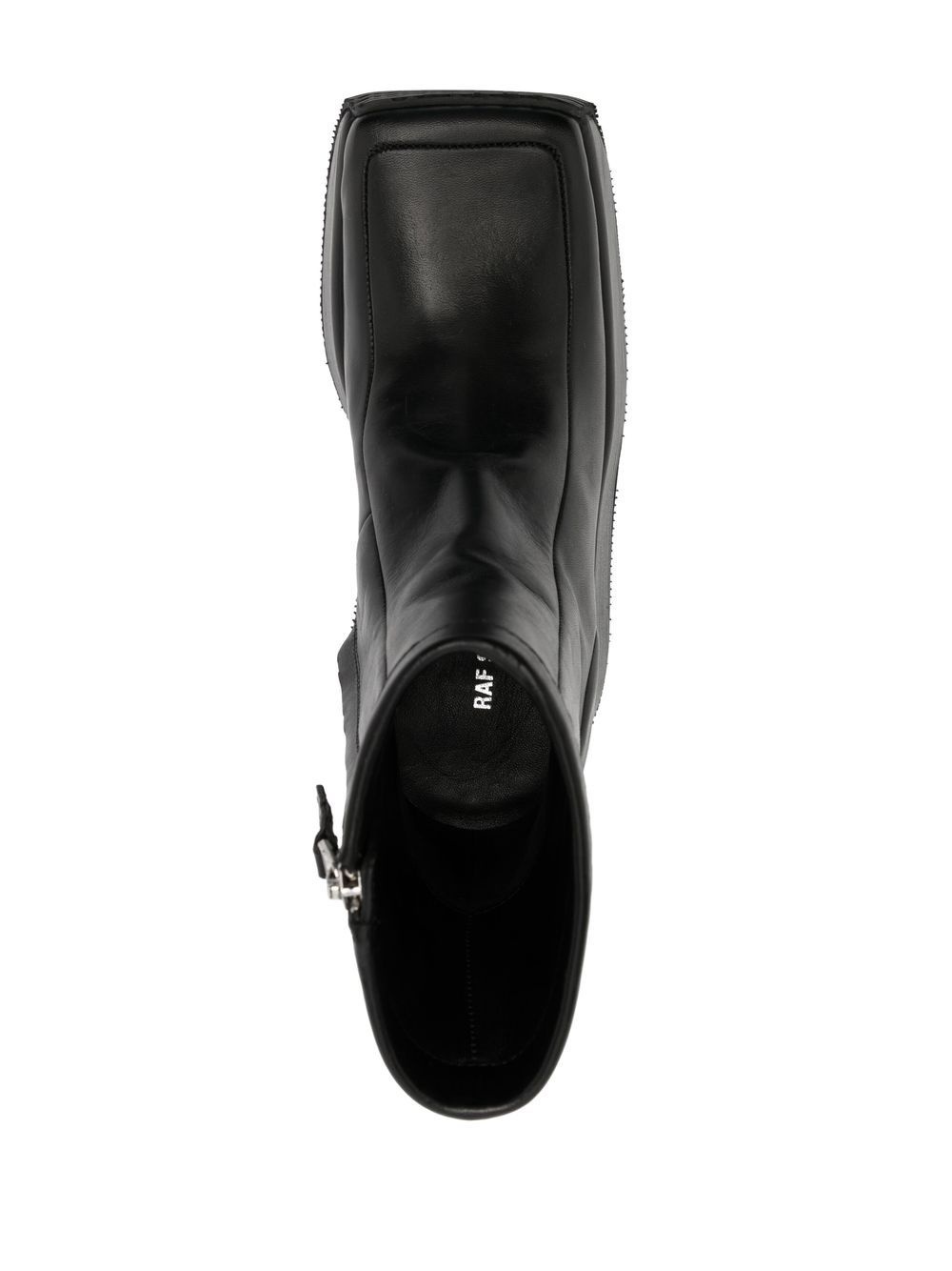 square-toe wedge boots - 4
