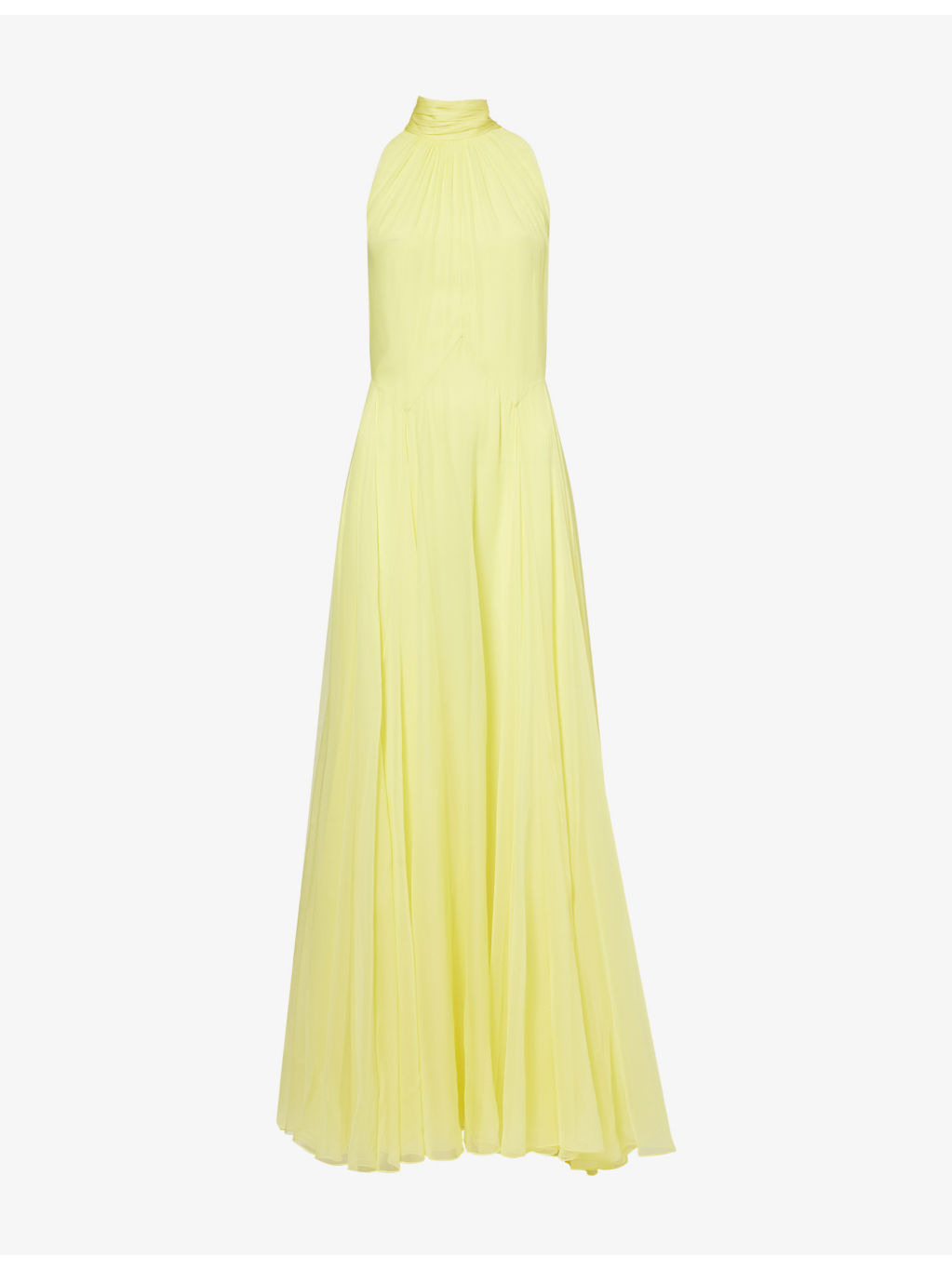 Bow-Embellished Sleeveless Silk Maxi Dress - 1