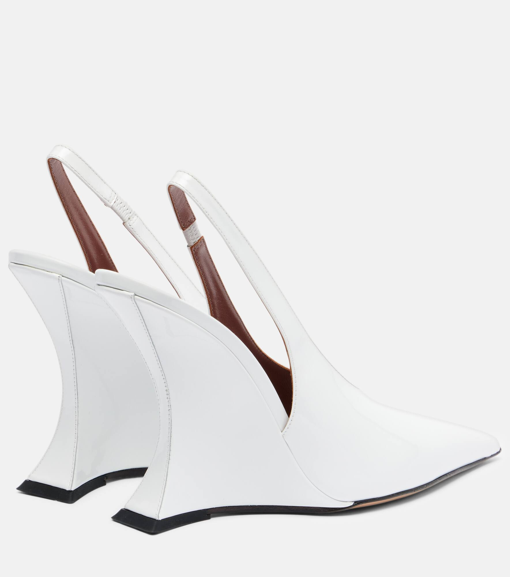 Nina 105 patent leather slingback pumps - 2