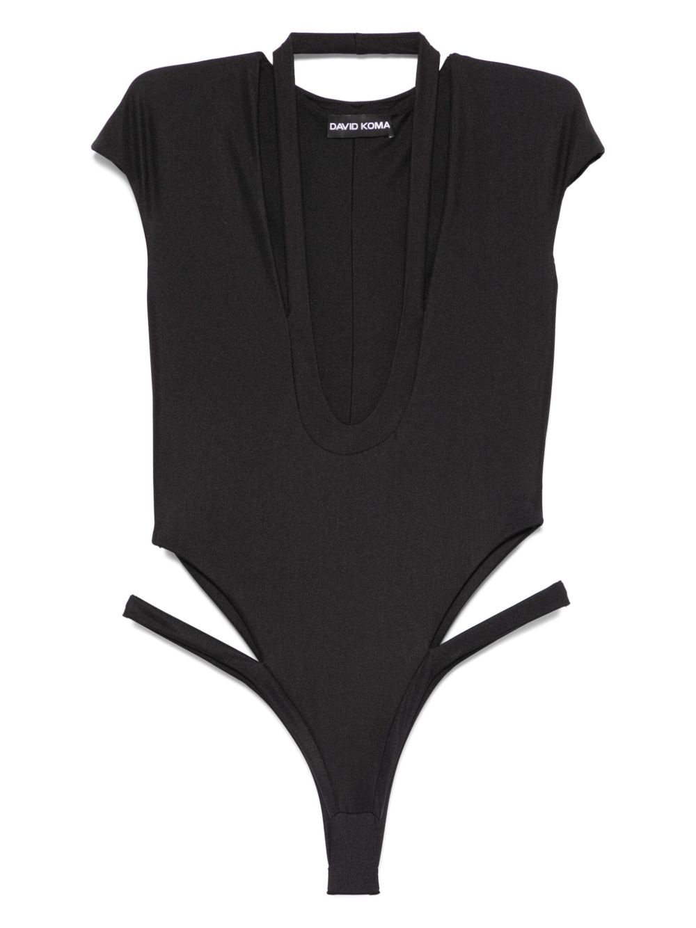 cut-out U-neck swimsuit - 1