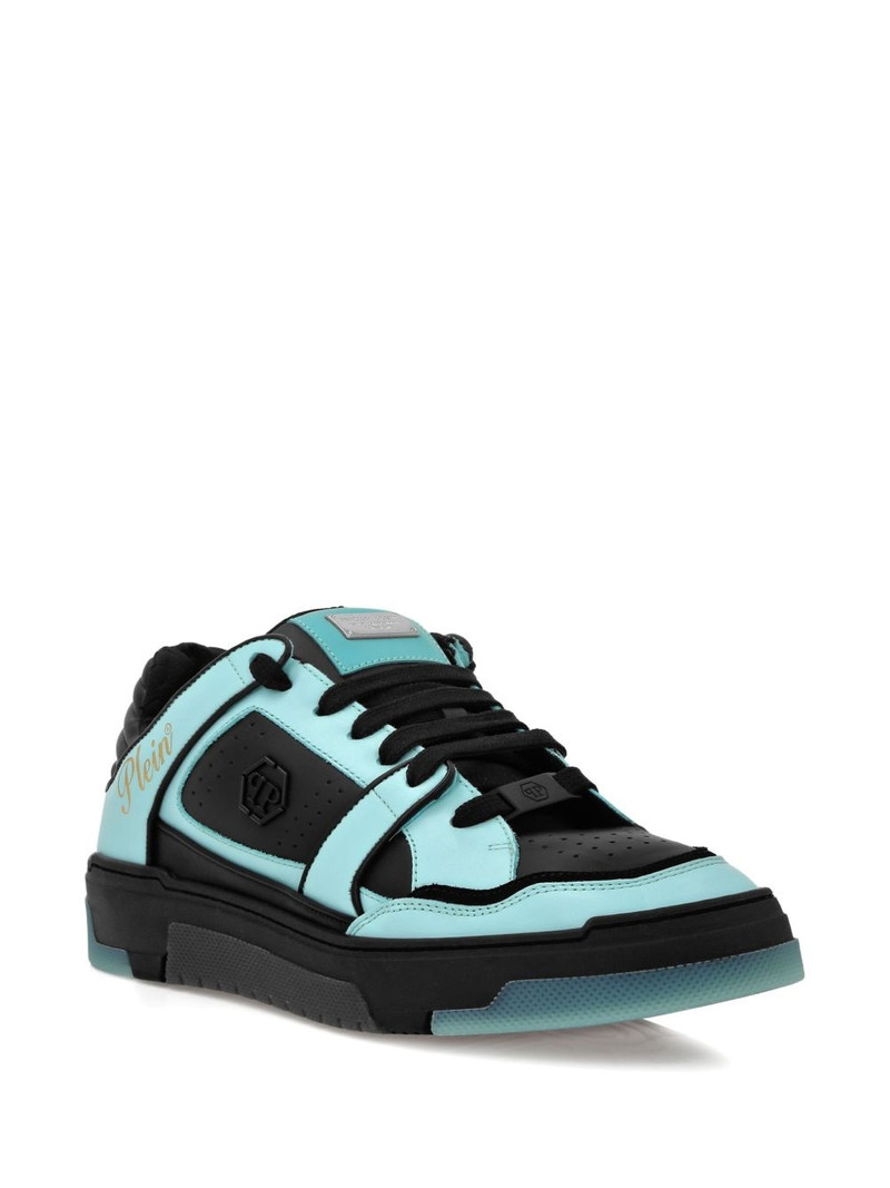 PHILIPP PLEIN leather-panelled sneakers outlook