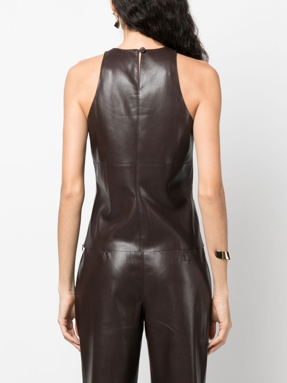 faux-leather tank top - 4