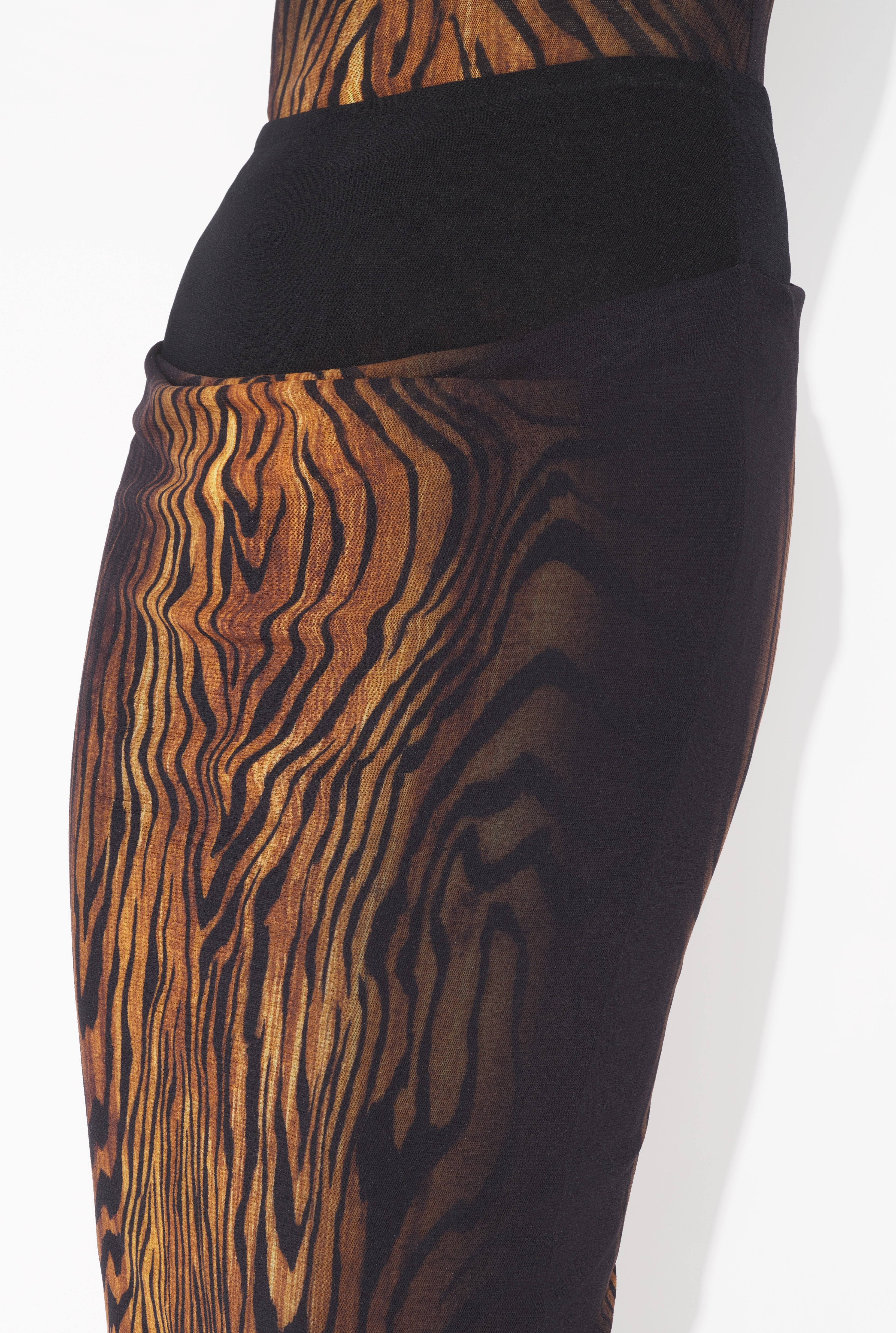THE LONG DRAPED WOOD SKIRT - 4