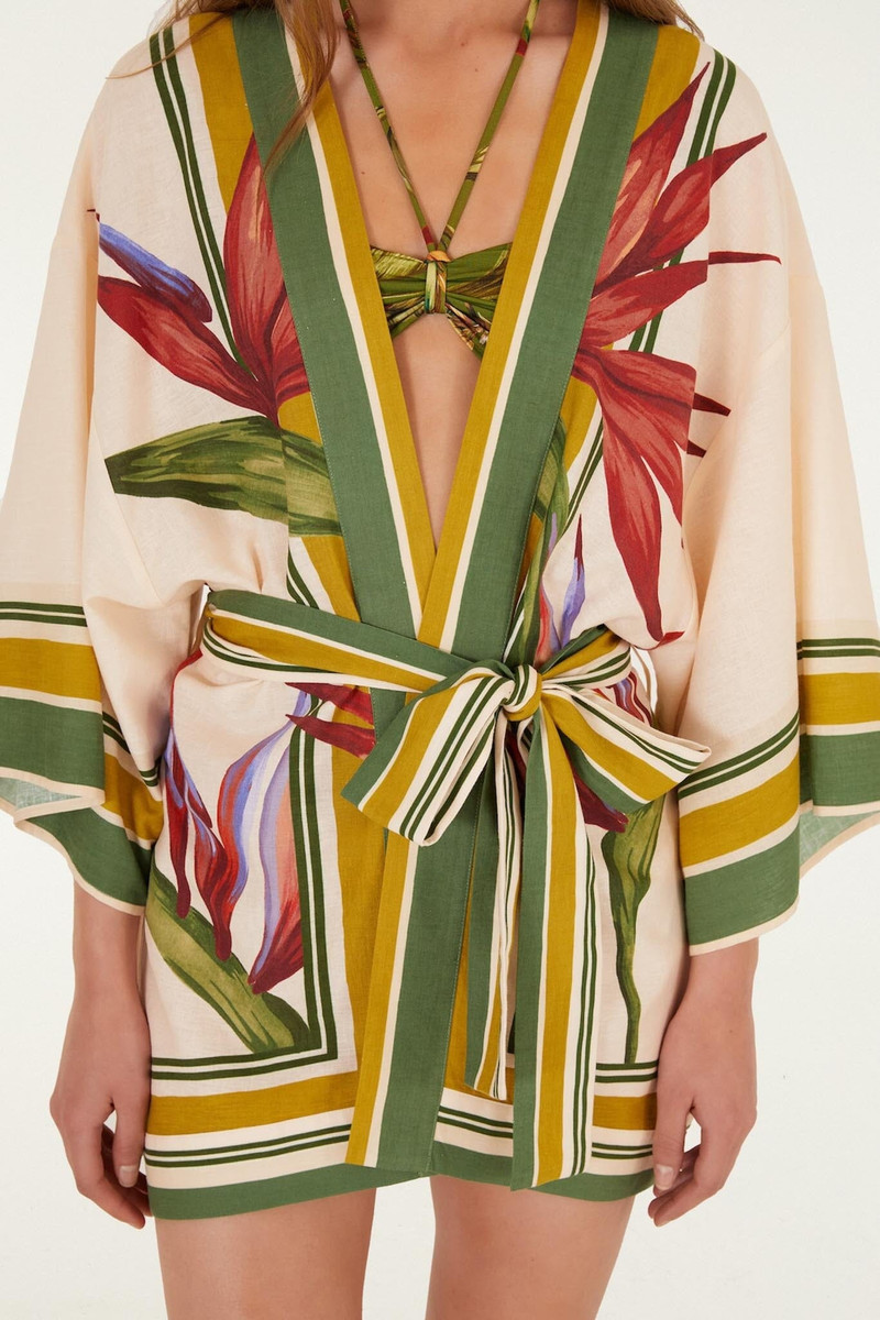 Light Blush Strelitzia Kimono 4