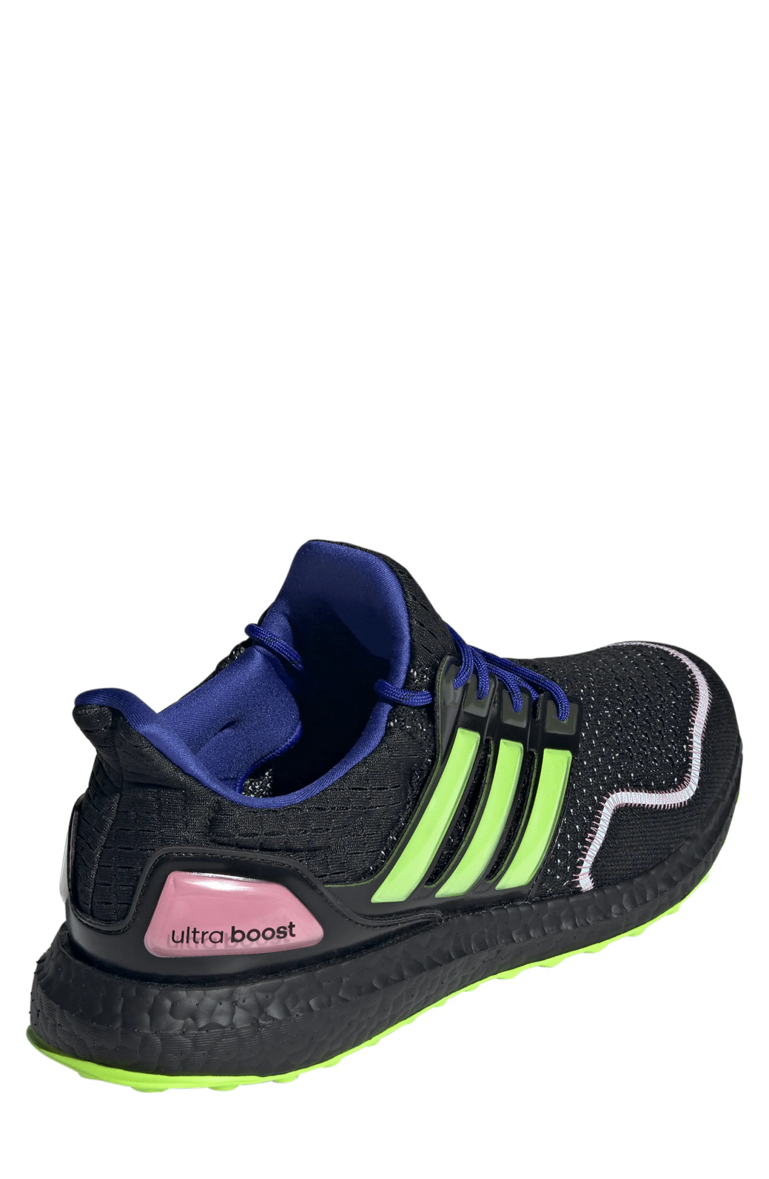 Ultraboost 1.0 Running Sneaker in Black/Lucid Lemon/Bliss Pink - 2