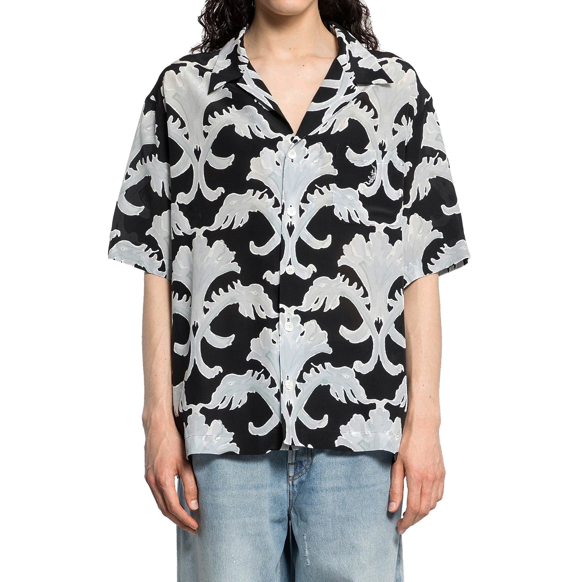 Valentino Garavani Metamorphos Wall Print Bowling Shirt Men - 2
