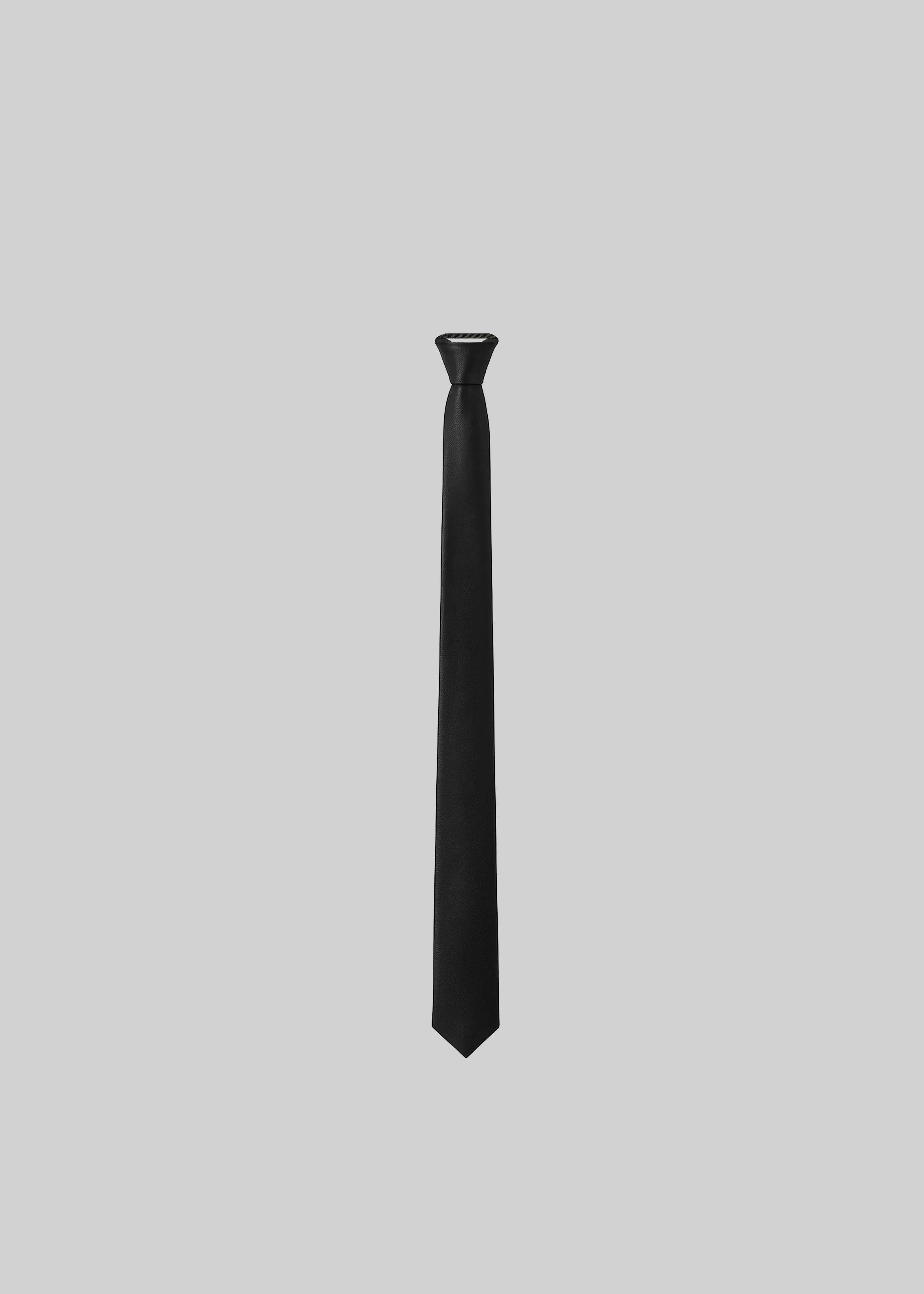 Rune Faux Leather Tie - Black - 1