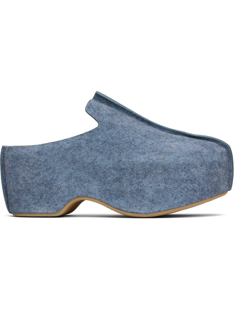 Blue Platform Clogs 1