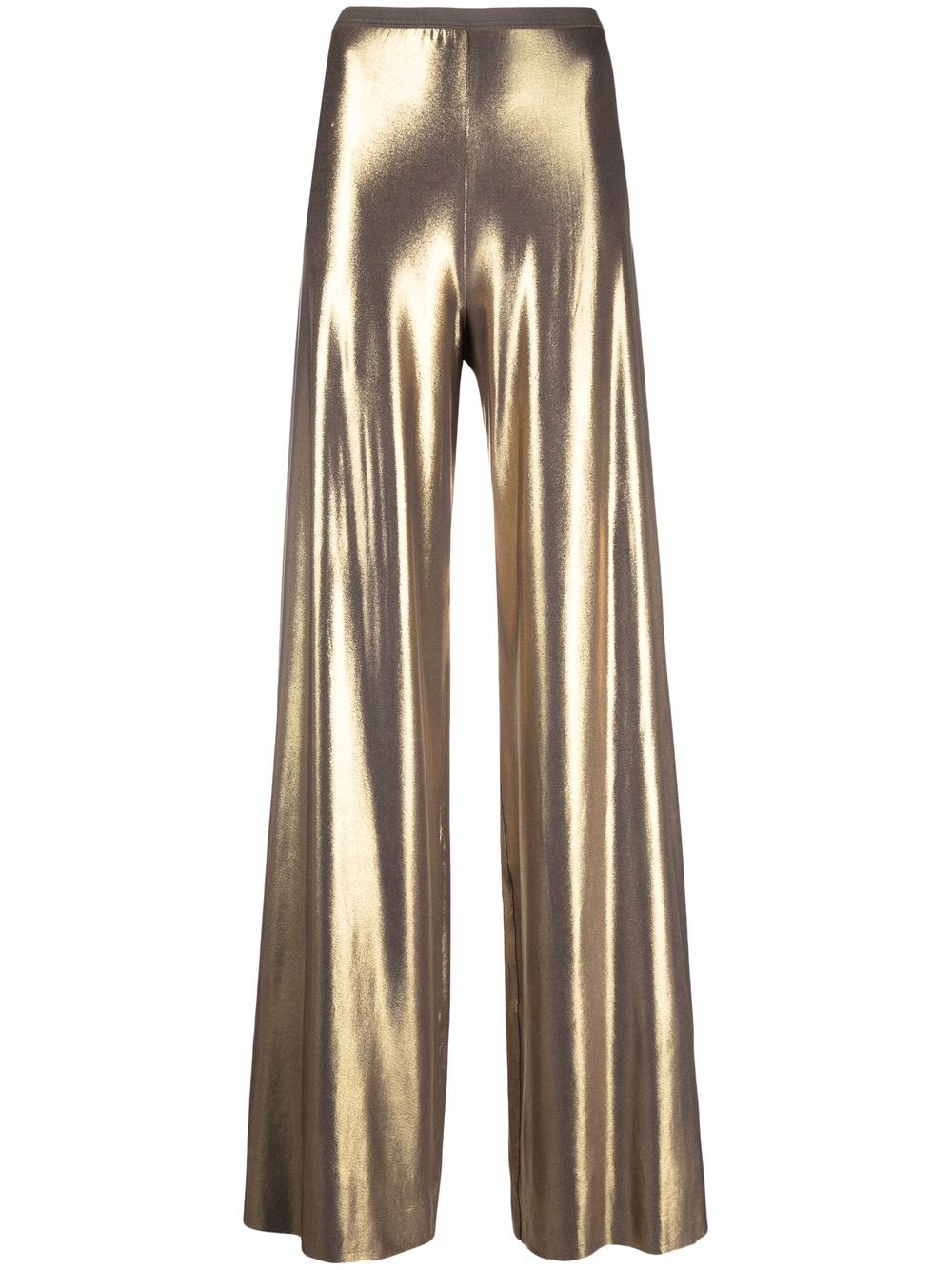 metallic wide-leg trousers - 1