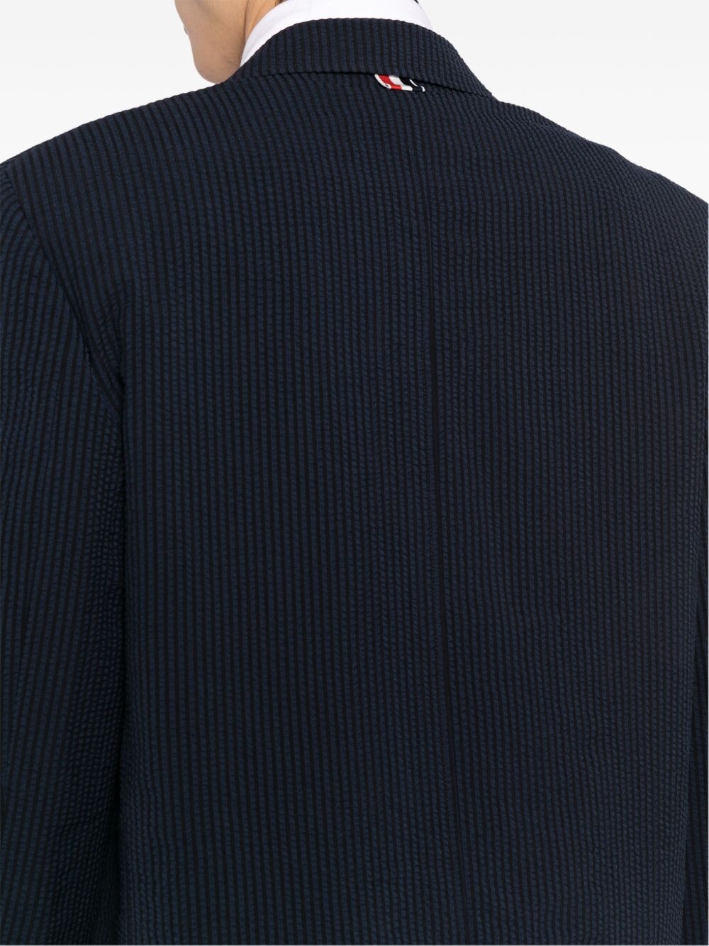 striped seersucker blazer - 5