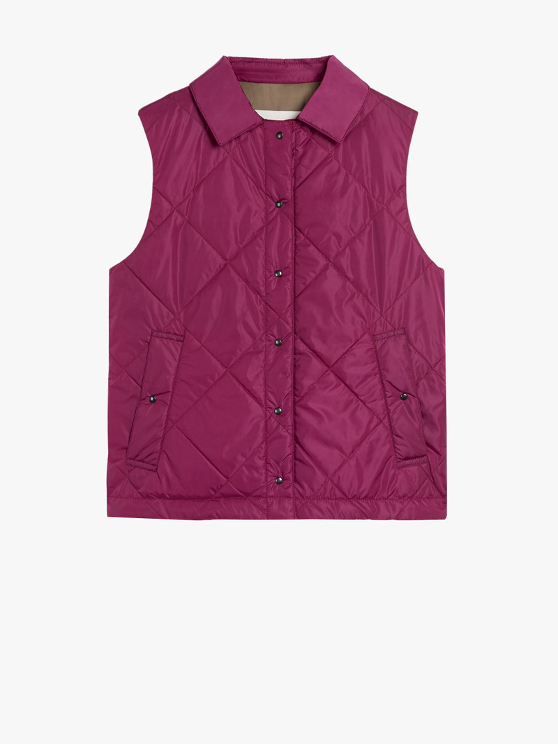 ANNABEL BURGUNDY QUILTED NYLON LINER VEST 1